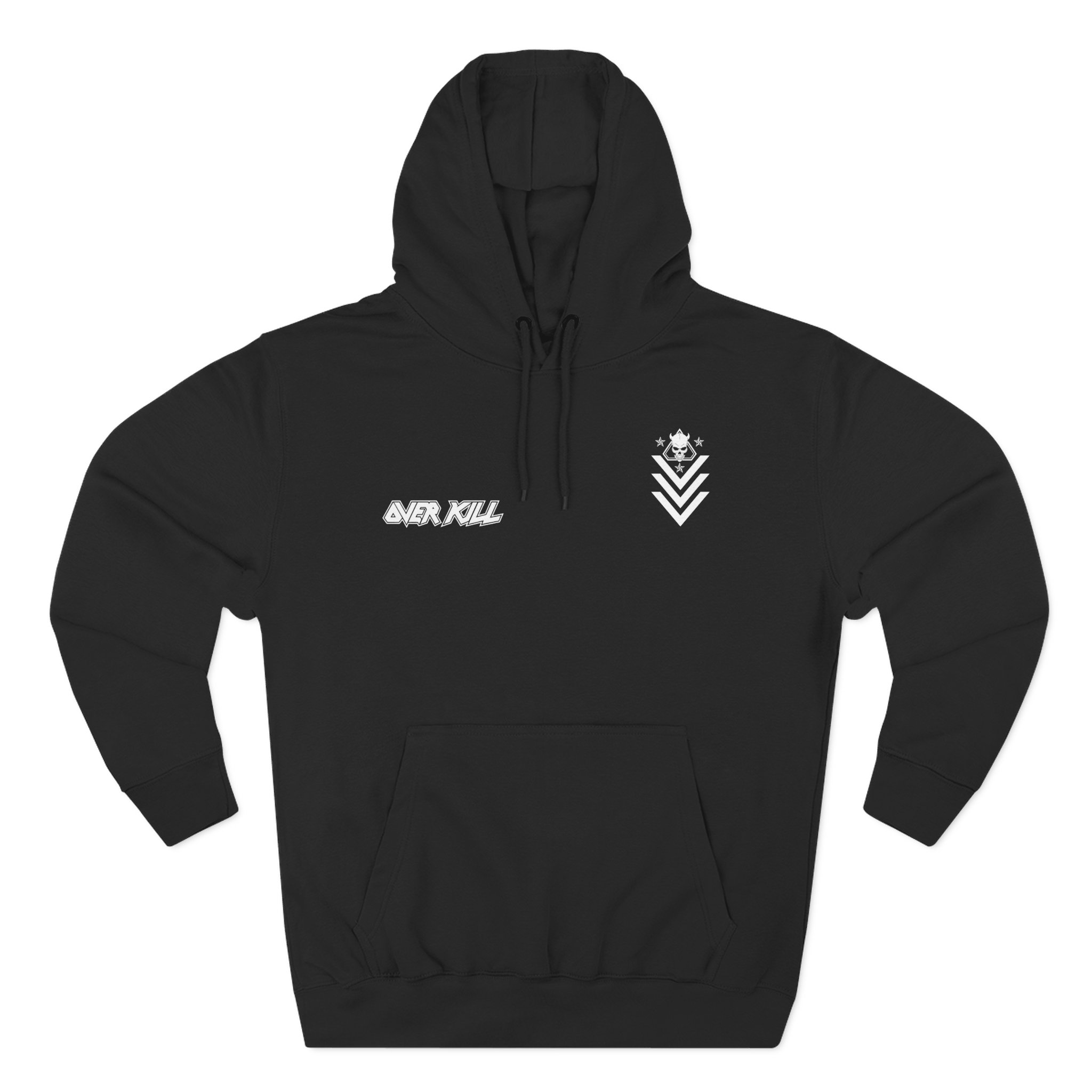 Overkill Logo Badge Skull Work Three-Panel Fleece Hoodie