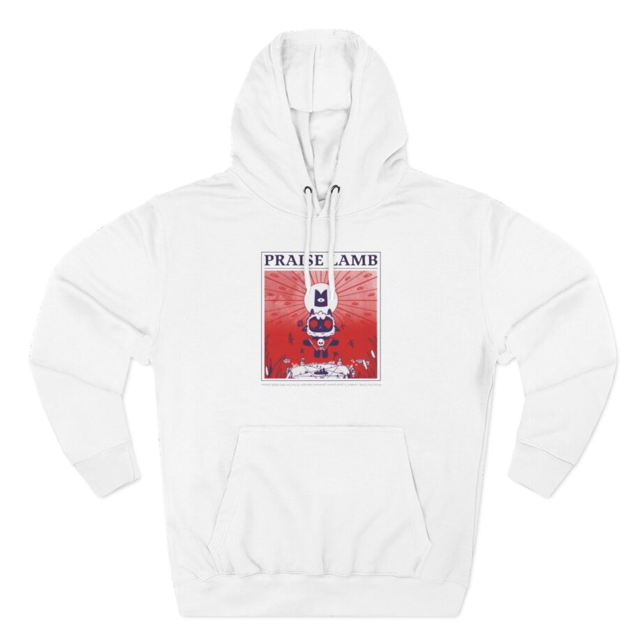 Cult of the Lamb Praise Lamb Three-Panel Fleece Hoodie