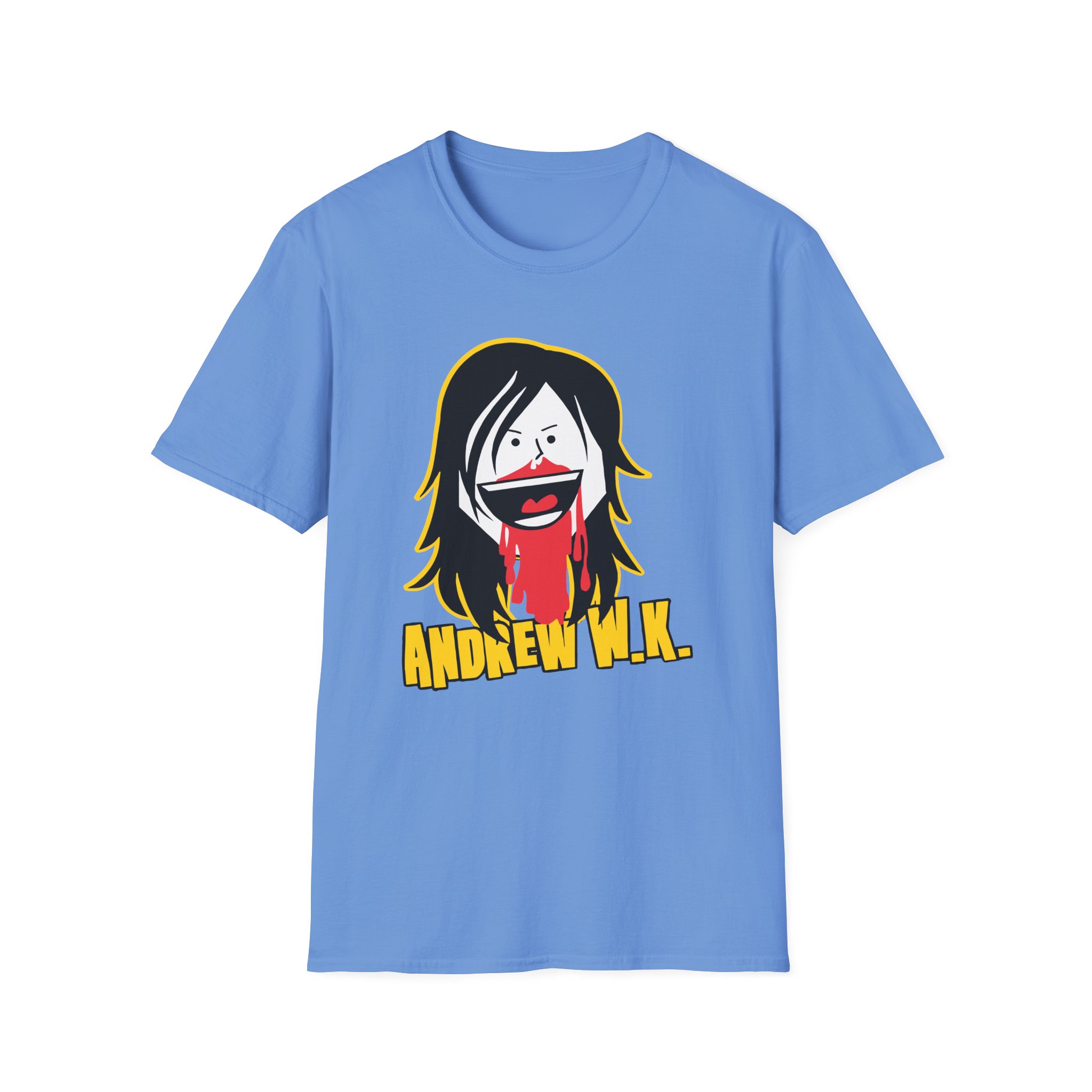 Andrew Wk Cartoon Bloody Nose Unisex Softstyle T-Shirt