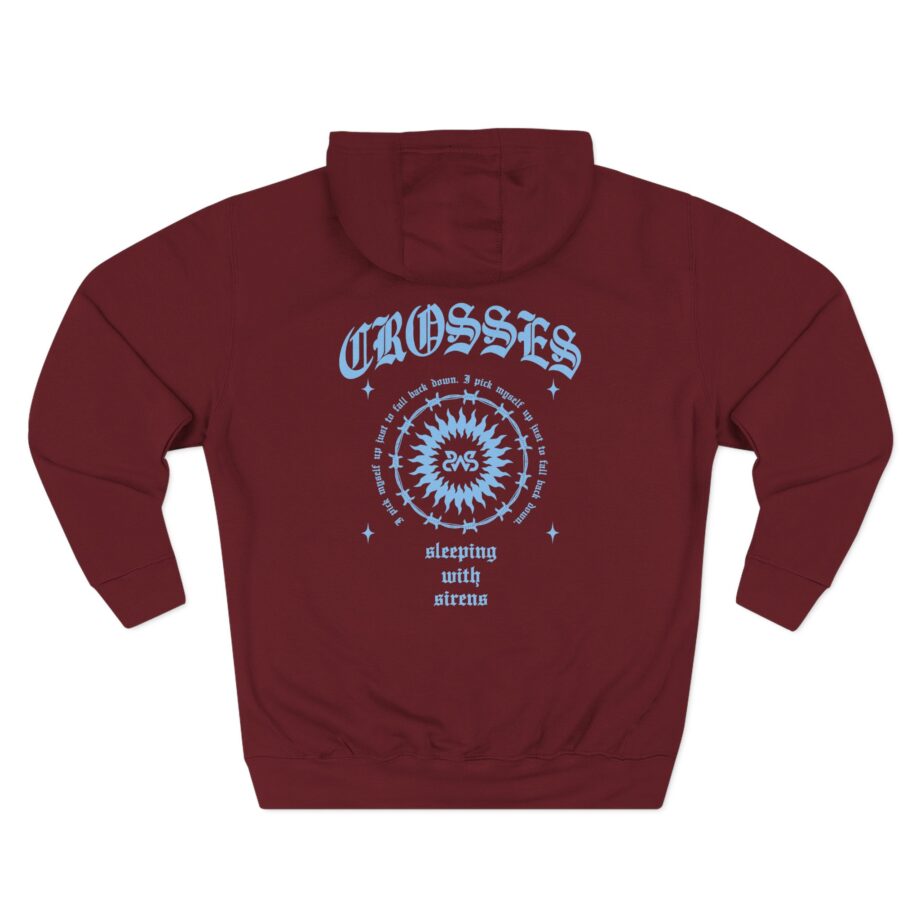 Sleeping With Sirens Barbed Wire Three-Panel Fleece Hoodie