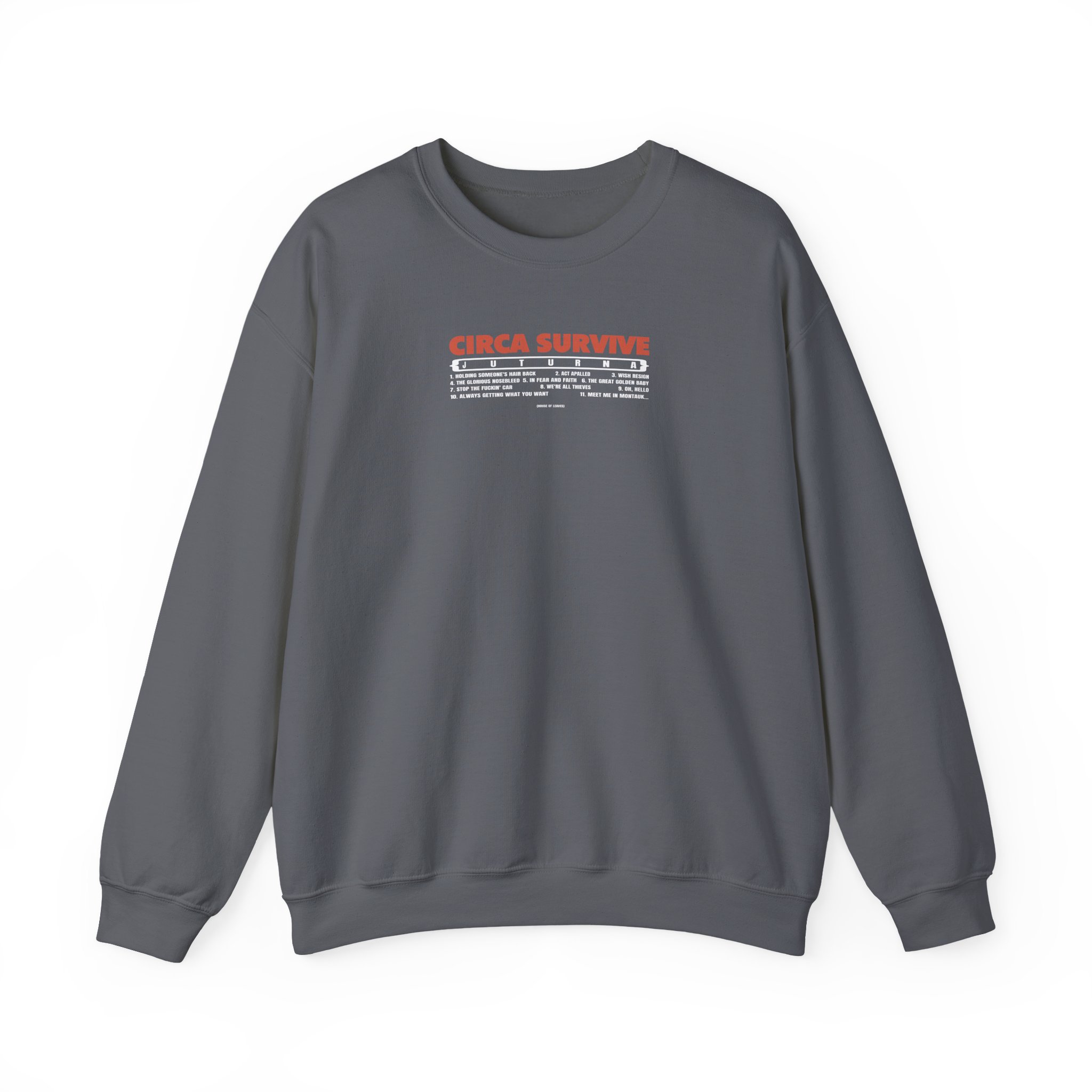 Circa Survive Juturna Tracklist Unisex Heavy Blendâ„¢ Crewneck Sweatshirt