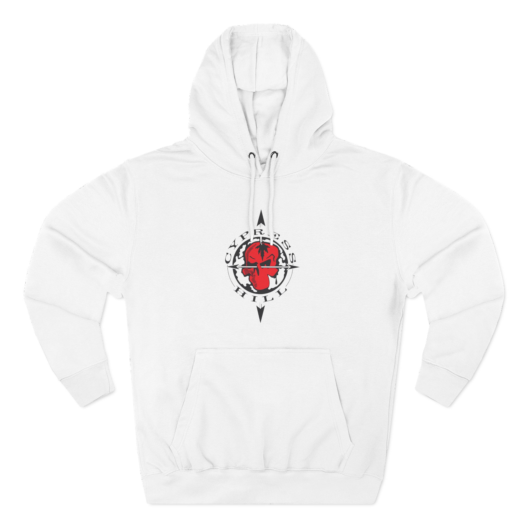 Cypress Hill Crazy Insane OG Skull N Compass Three-Panel Fleece Hoodie