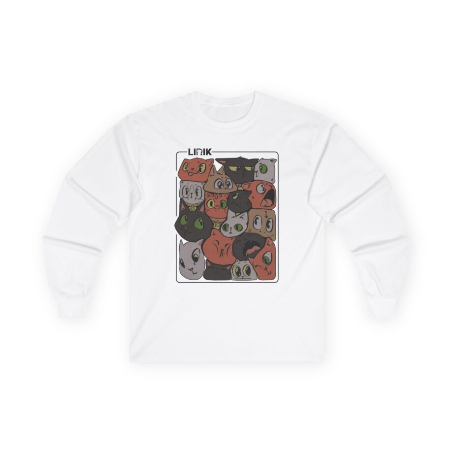 Lirik Squished Cat Jar Unisex Ultra Cotton Long Sleeve Tee
