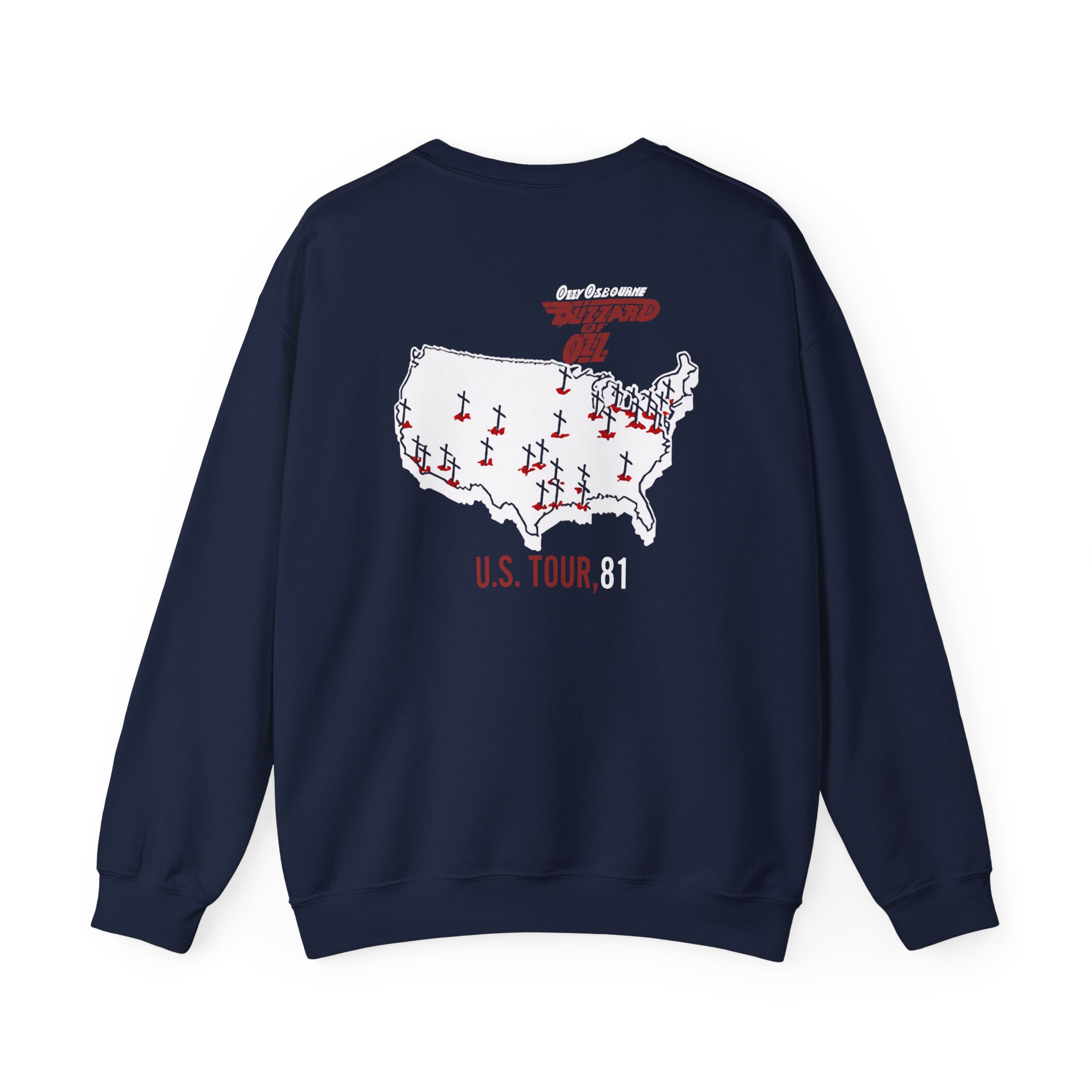 Ozzy Osbourne Blizzard of Ozz Vintage Tour Unisex Heavy Blendâ„¢ Crewneck Sweatshirt