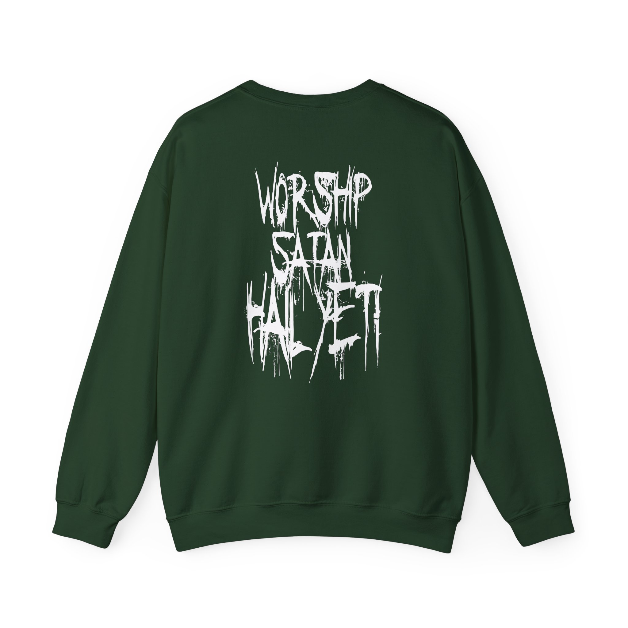 All Hail the Yeti Worship Satan Unisex Heavy Blendâ„¢ Crewneck Sweatshirt