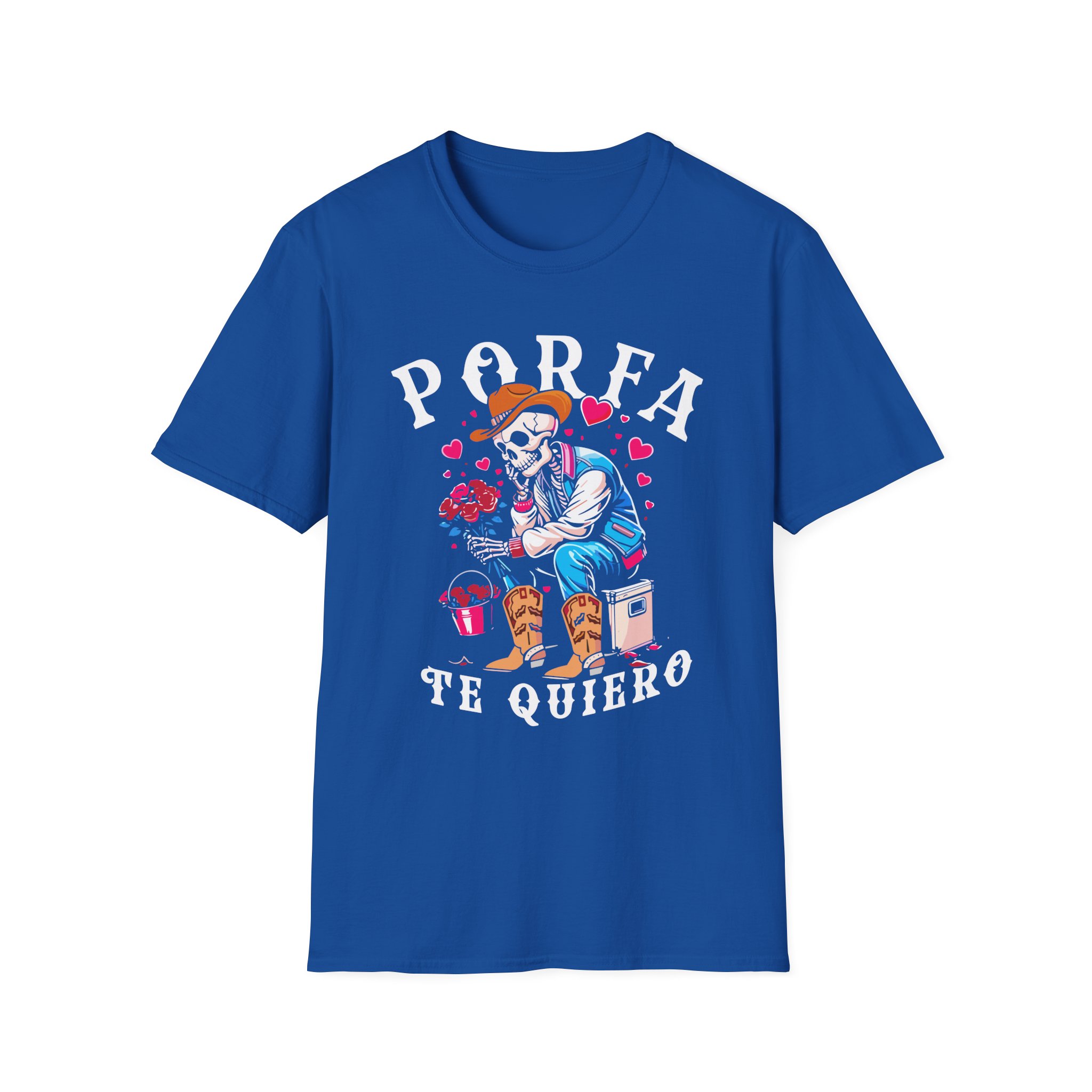 Porfa Skeleton Favor Te Quiero Unisex Softstyle T-Shirt