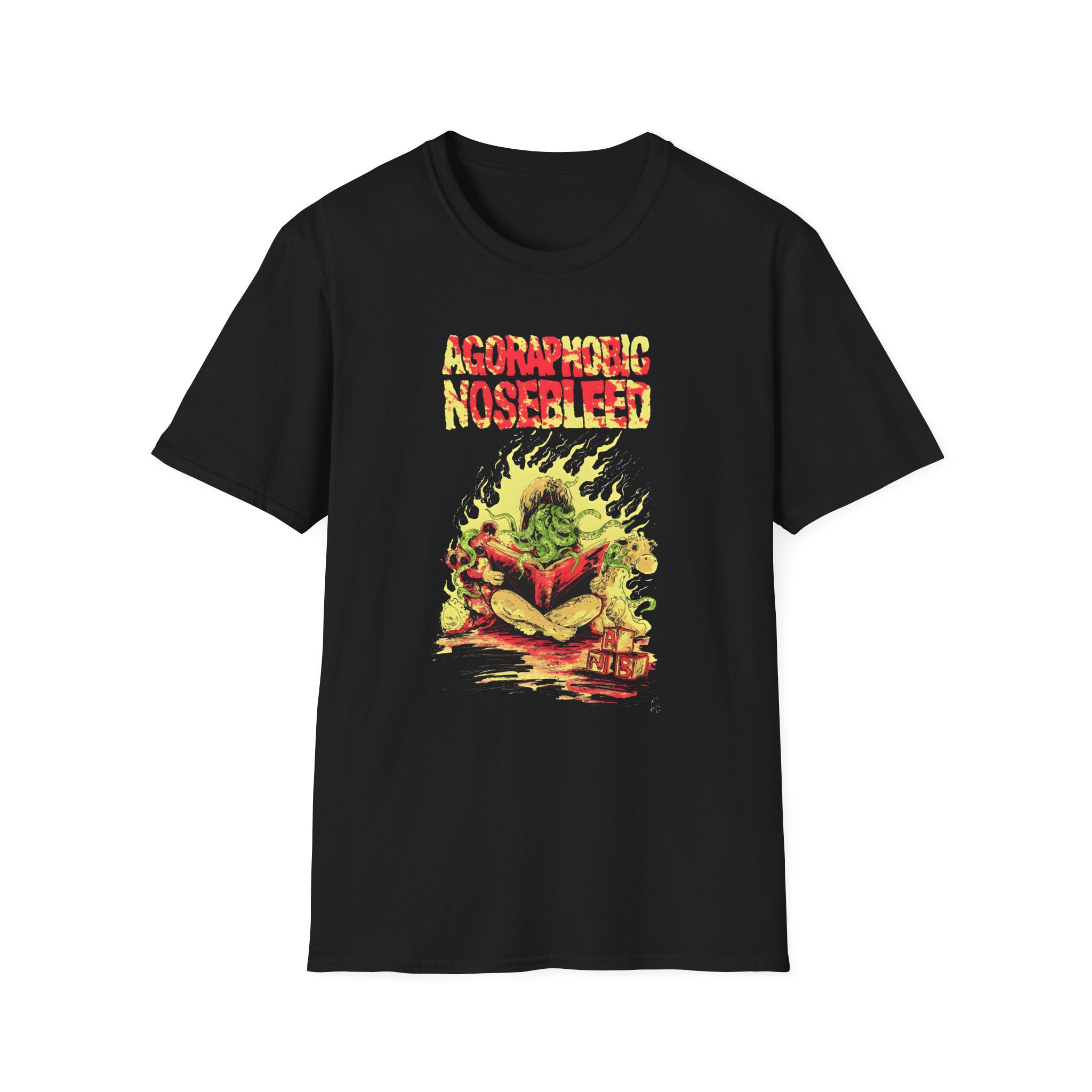 Agoraphobic Nosebleed Octo Book Unisex Softstyle T-Shirt