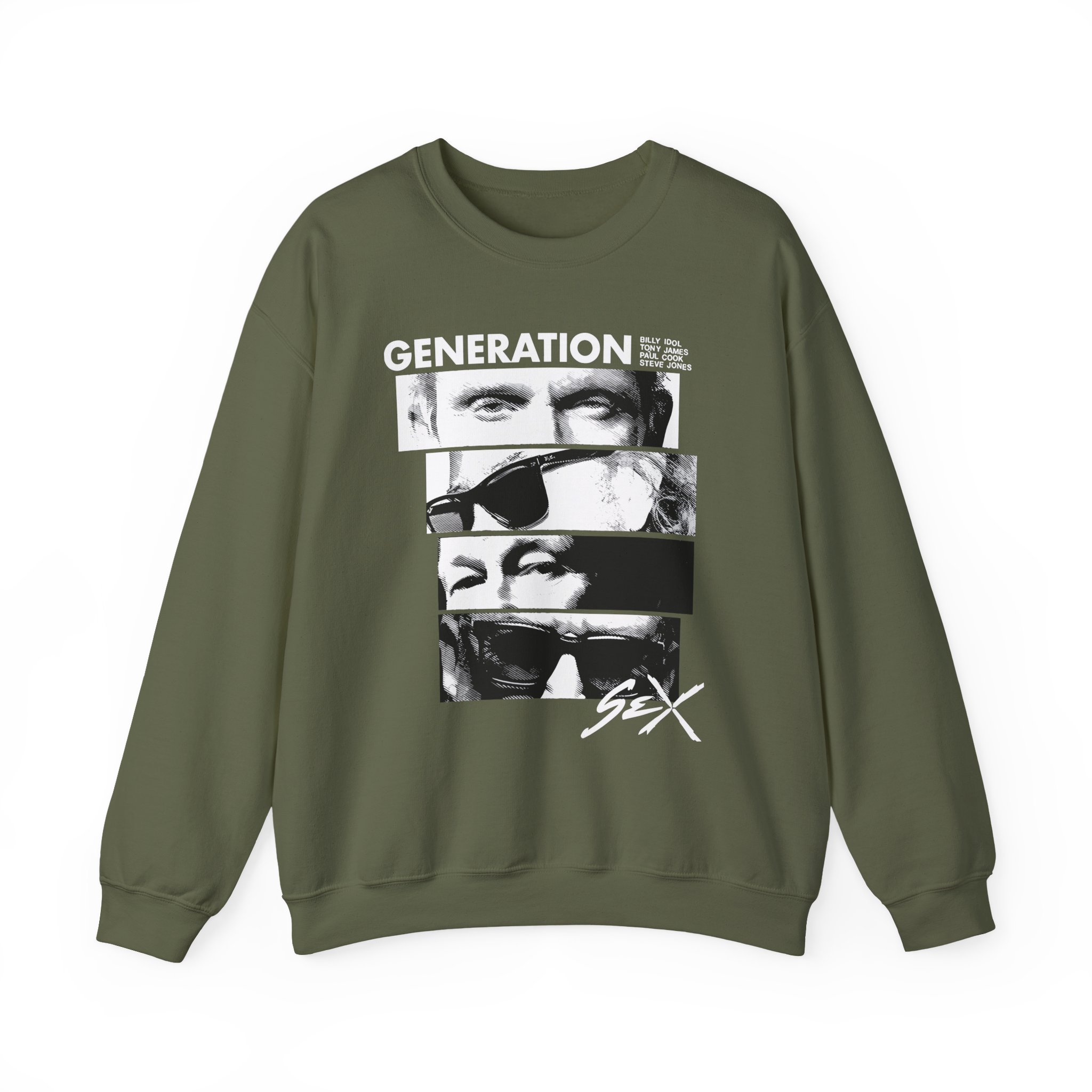 Billy Idol Eye Stack Unisex Heavy Blendâ„¢ Crewneck Sweatshirt