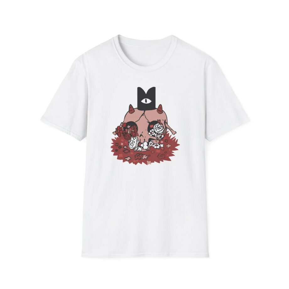 Cult of the Lamb Floral Skull Unisex Softstyle T-Shirt
