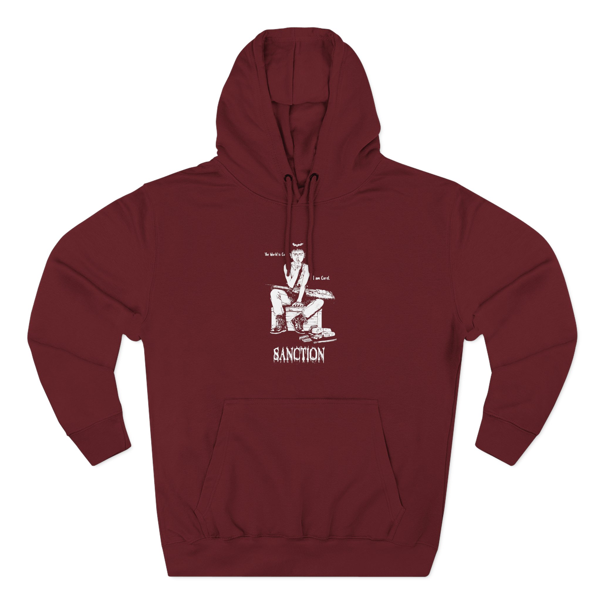 Sanction the World is Cruel Three-Panel Fleece Hoodie