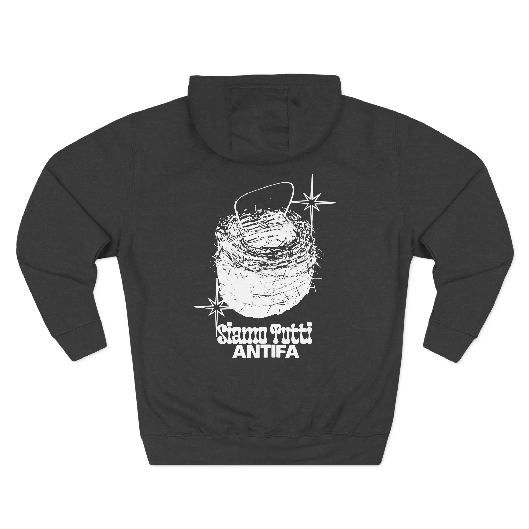 Disarstar Siamo Tutti Antifa Three-Panel Fleece Hoodie