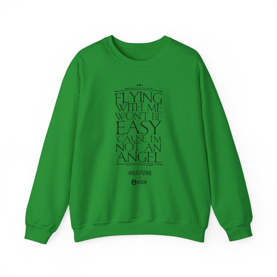 Halestorm Flying With Me Won't Be Easy 'cause I'm Not an Angel Unisex Heavy Blend™ Crewneck Sweatshirt