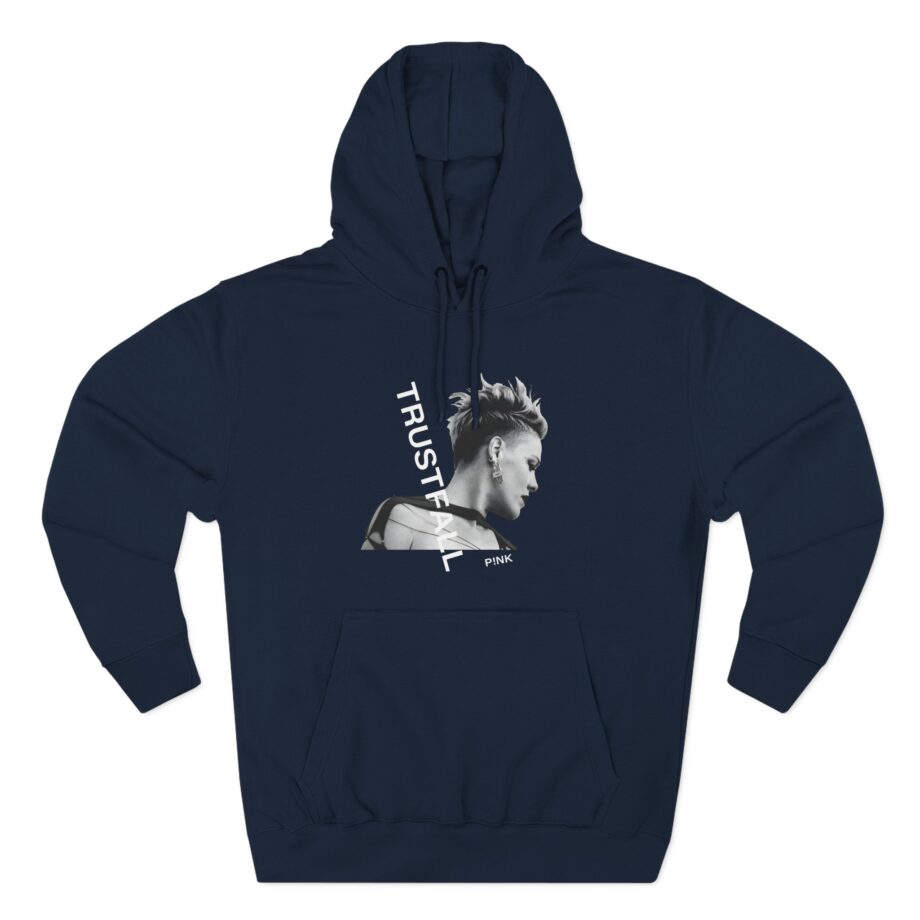 Pink Trustfall Three-Panel Fleece Hoodie