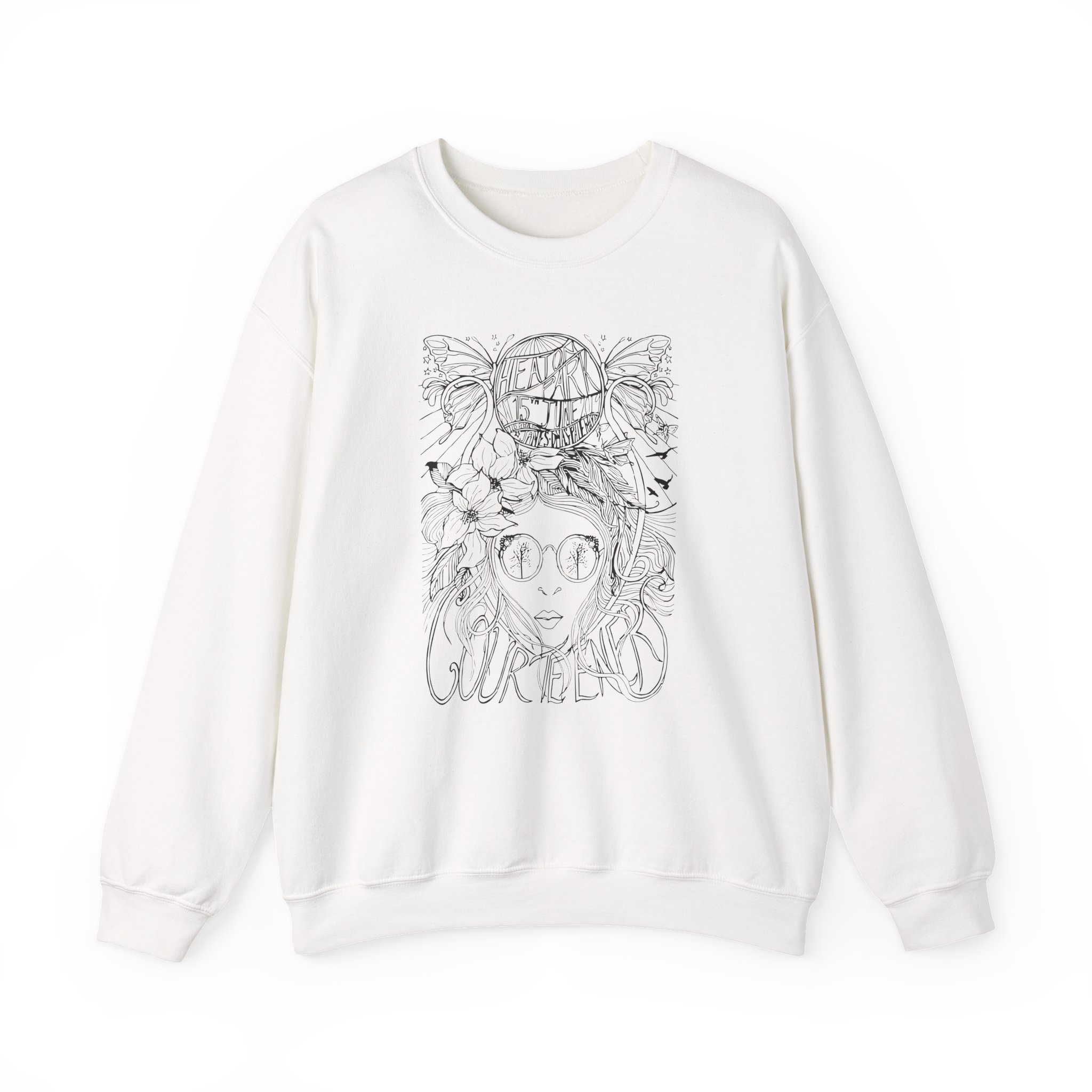 Courteeners Hand Illustrated Heaton Park Event Unisex Heavy Blend Crewneck Sweatshirt