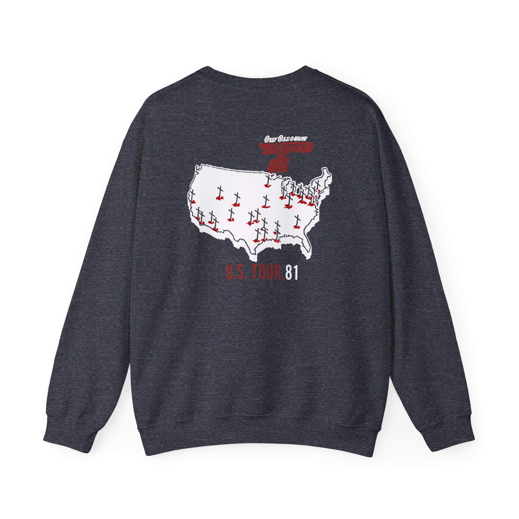 Ozzy Osbourne Blizzard of Ozz Vintage Tour Unisex Heavy Blendâ„¢ Crewneck Sweatshirt