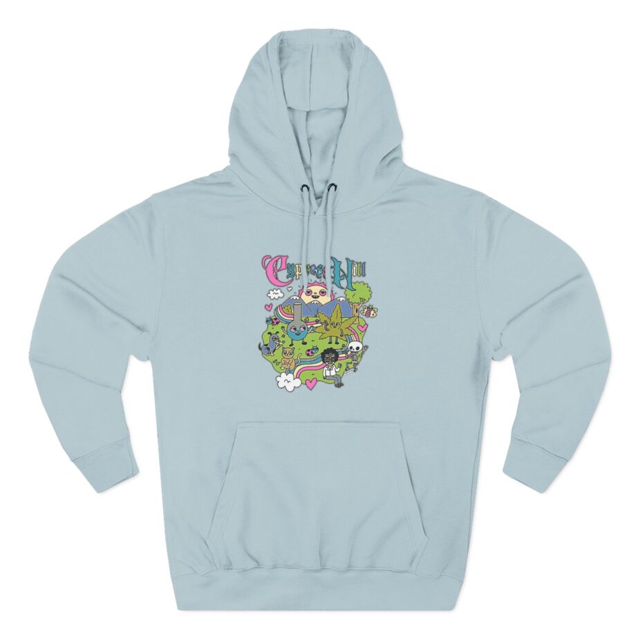 Cypress Hill Happy Time by Sean Solomon Three-Panel Fleece Hoodie