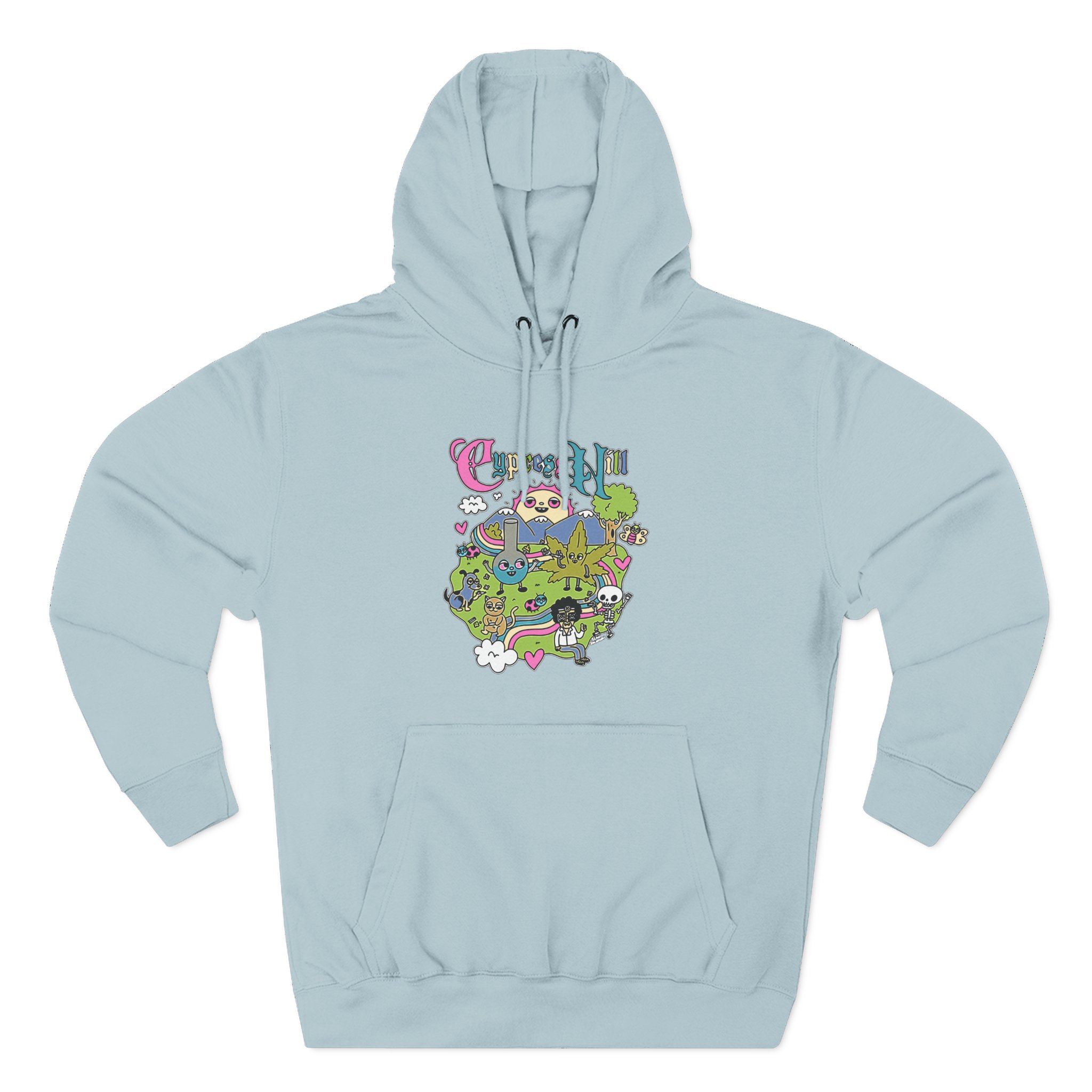 Cypress Hill Happy Time by Sean Solomon Three-Panel Fleece Hoodie