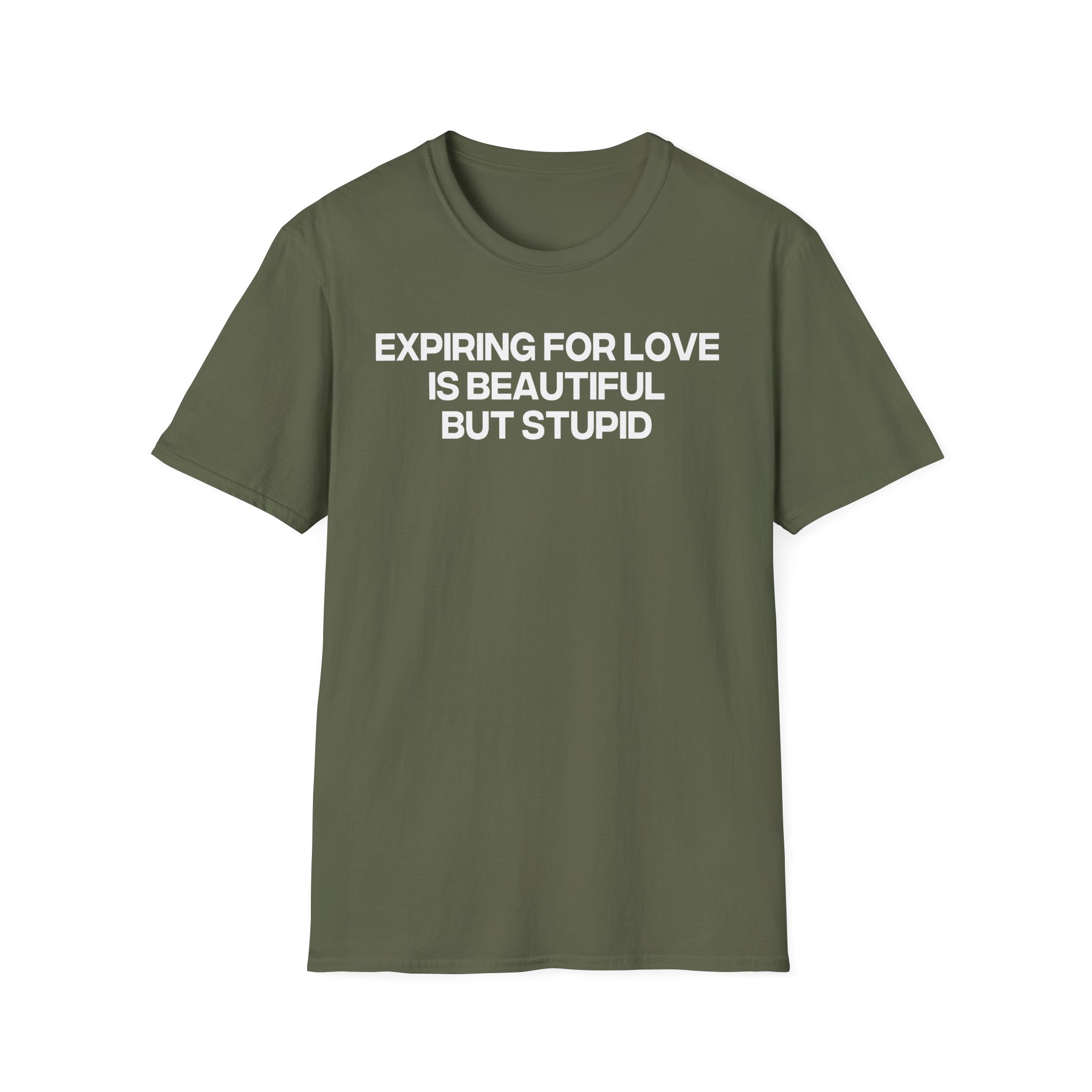 Jenny Holzer Expiring for Love is Beautiful but Stupid Unisex Softstyle T-Shirt