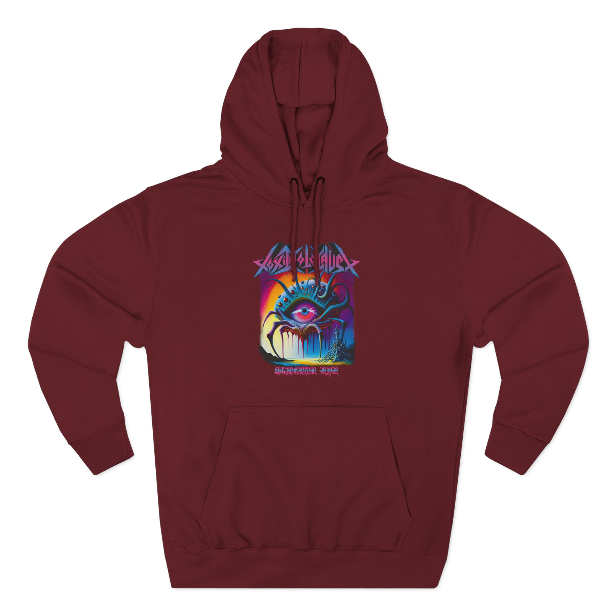 Toxic Holocaust Suicide Eye Three-Panel Fleece Hoodie