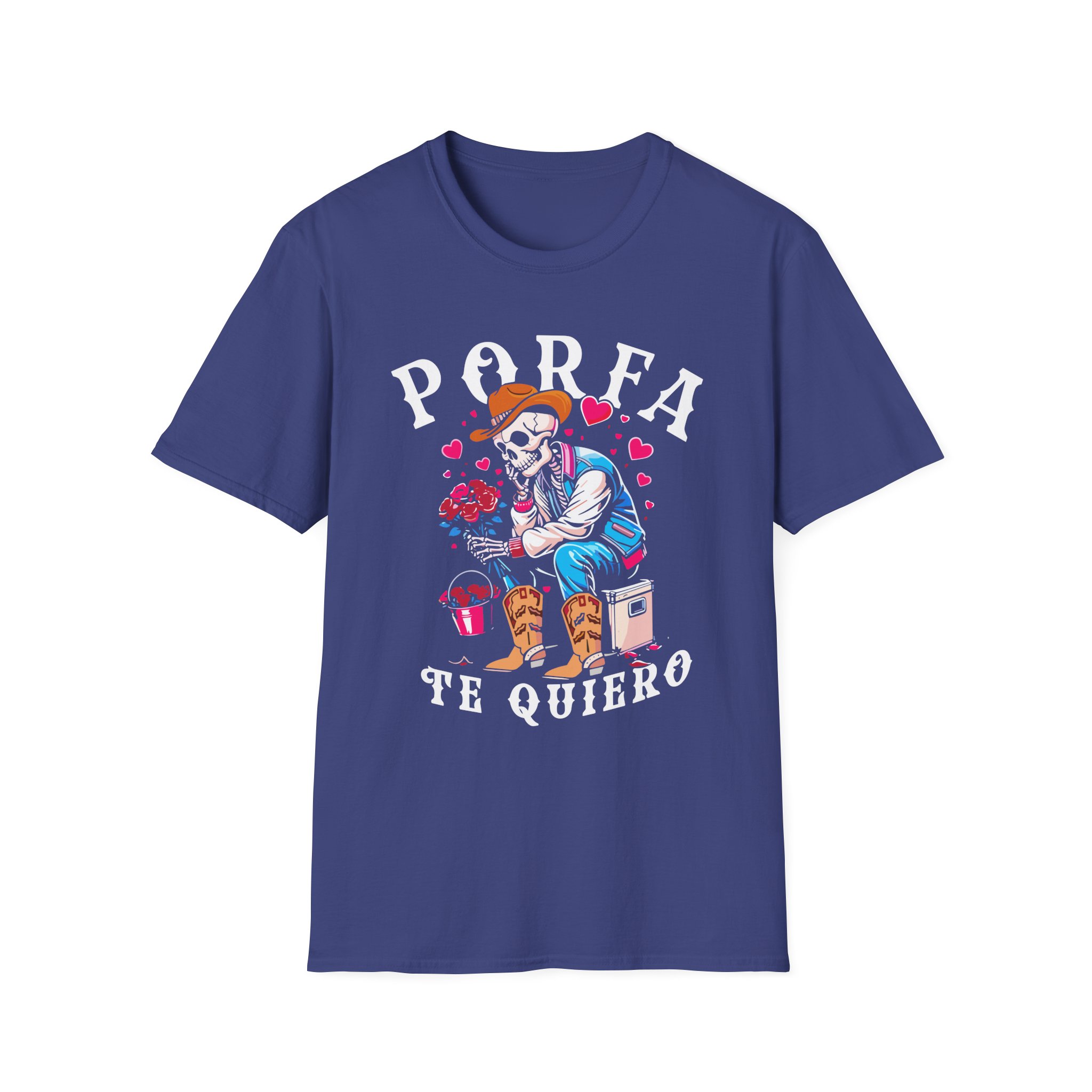 Porfa Skeleton Favor Te Quiero Unisex Softstyle T-Shirt