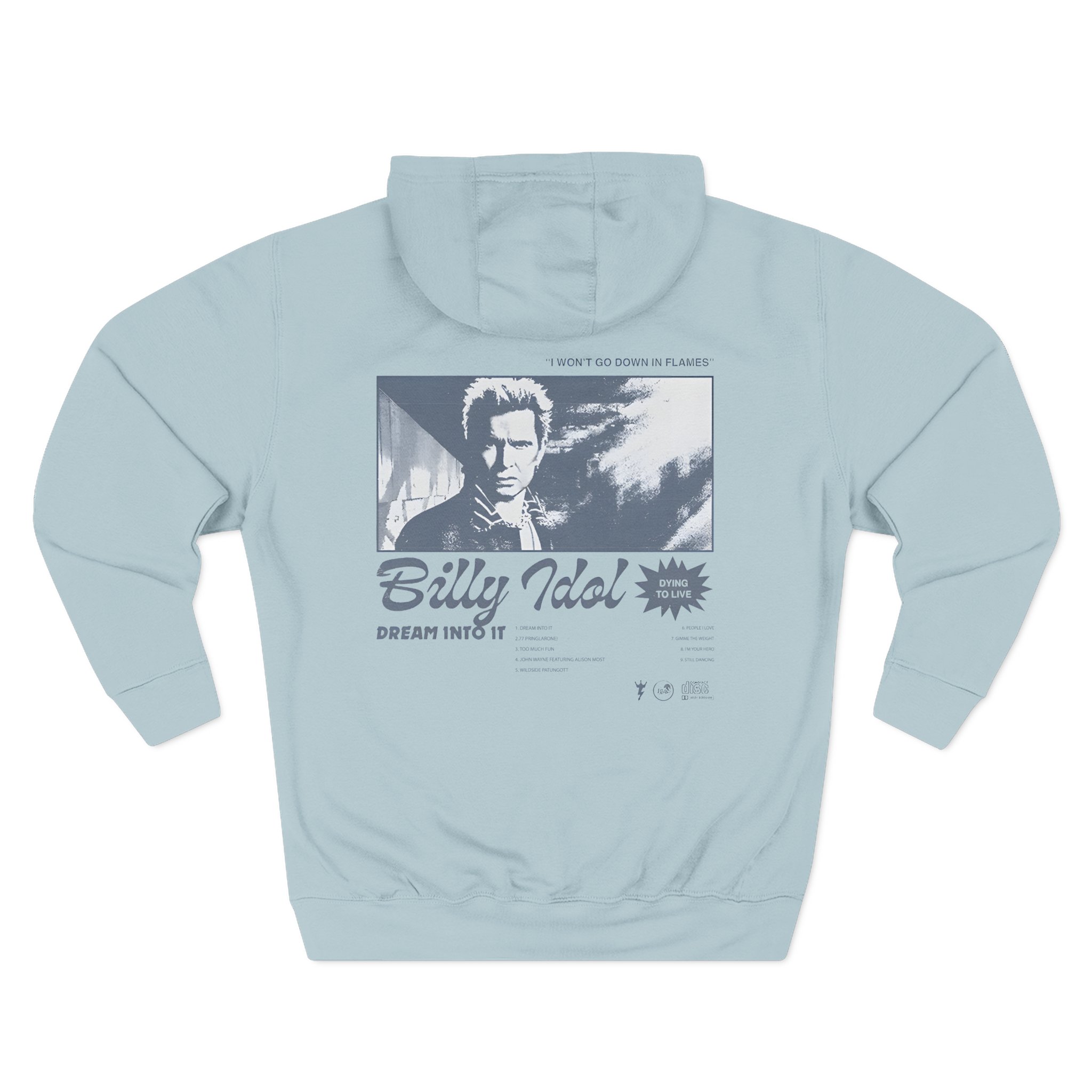 Billy Idol Billy Script Three-Panel Fleece Hoodie