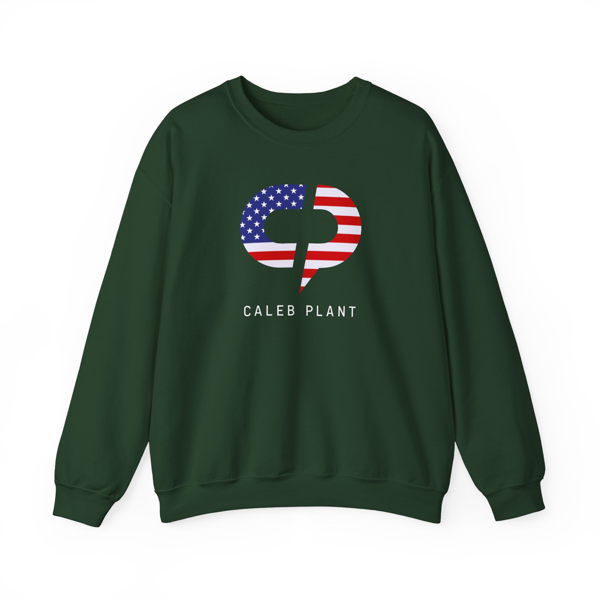 Caleb Plant Red, White and Blue Unisex Heavy Blendâ„¢ Crewneck Sweatshirt