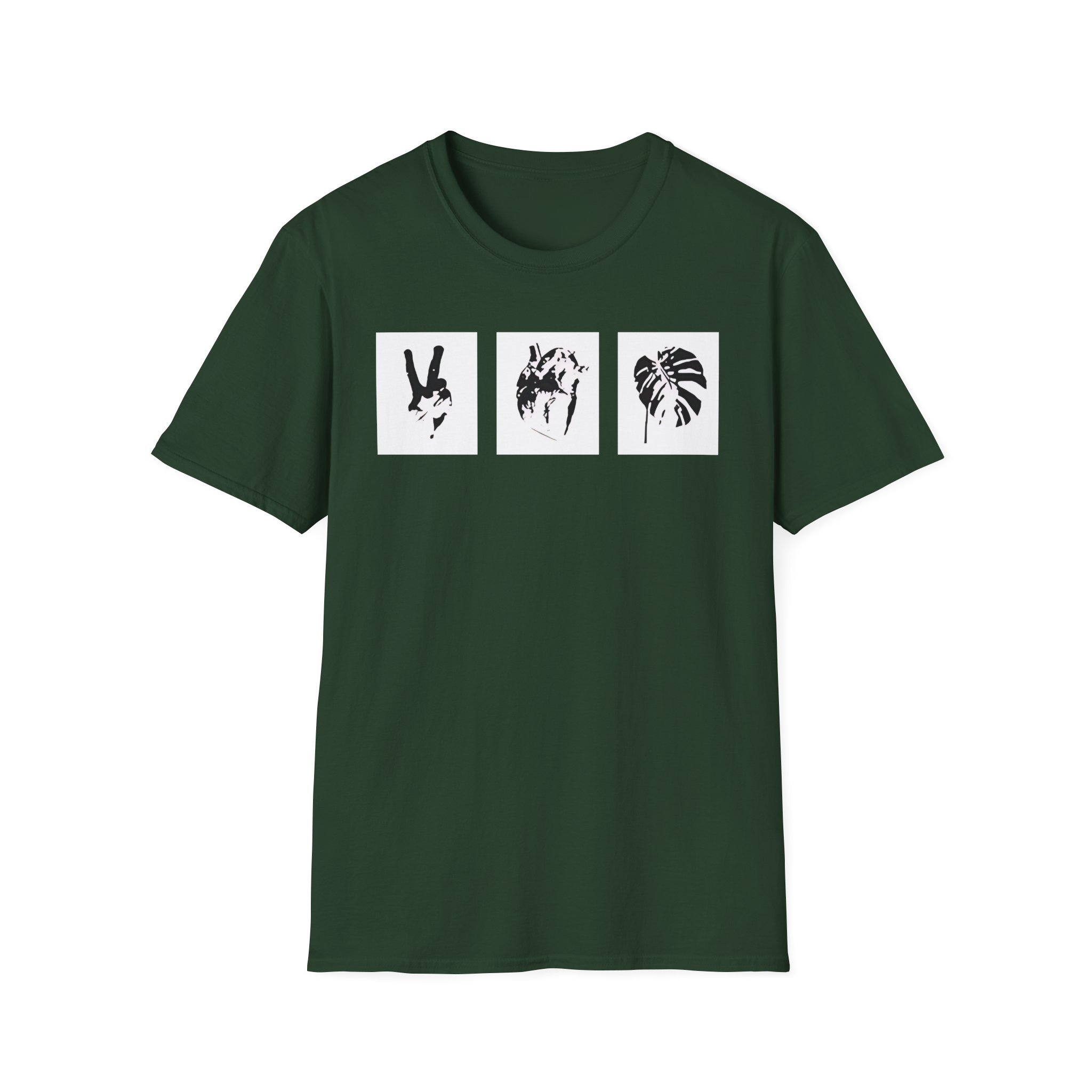 Mumbo Jumbo Peace, Love and Heavy Metal Unisex Softstyle T-Shirt