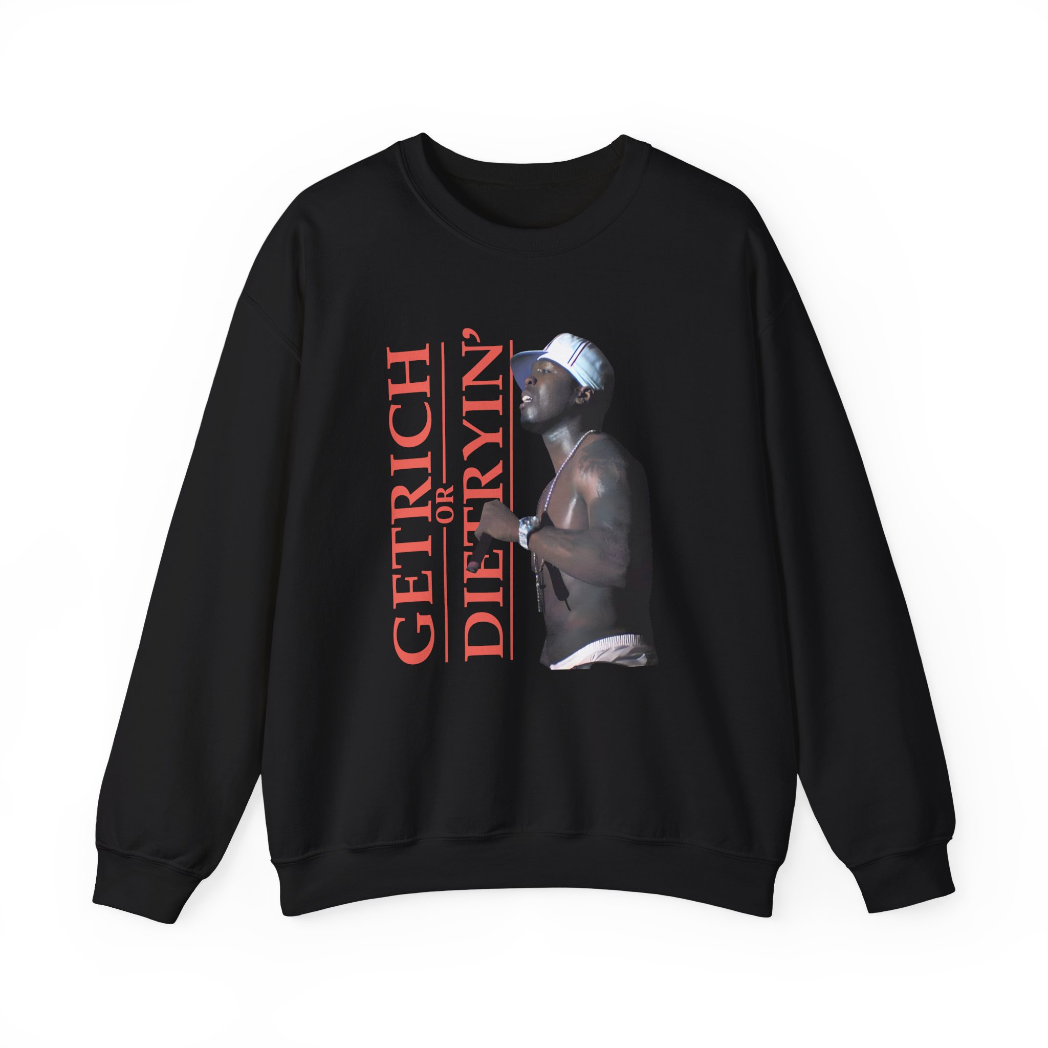 50 Cent Get Rich Logo Unisex Heavy Blendâ„¢ Crewneck Sweatshirt