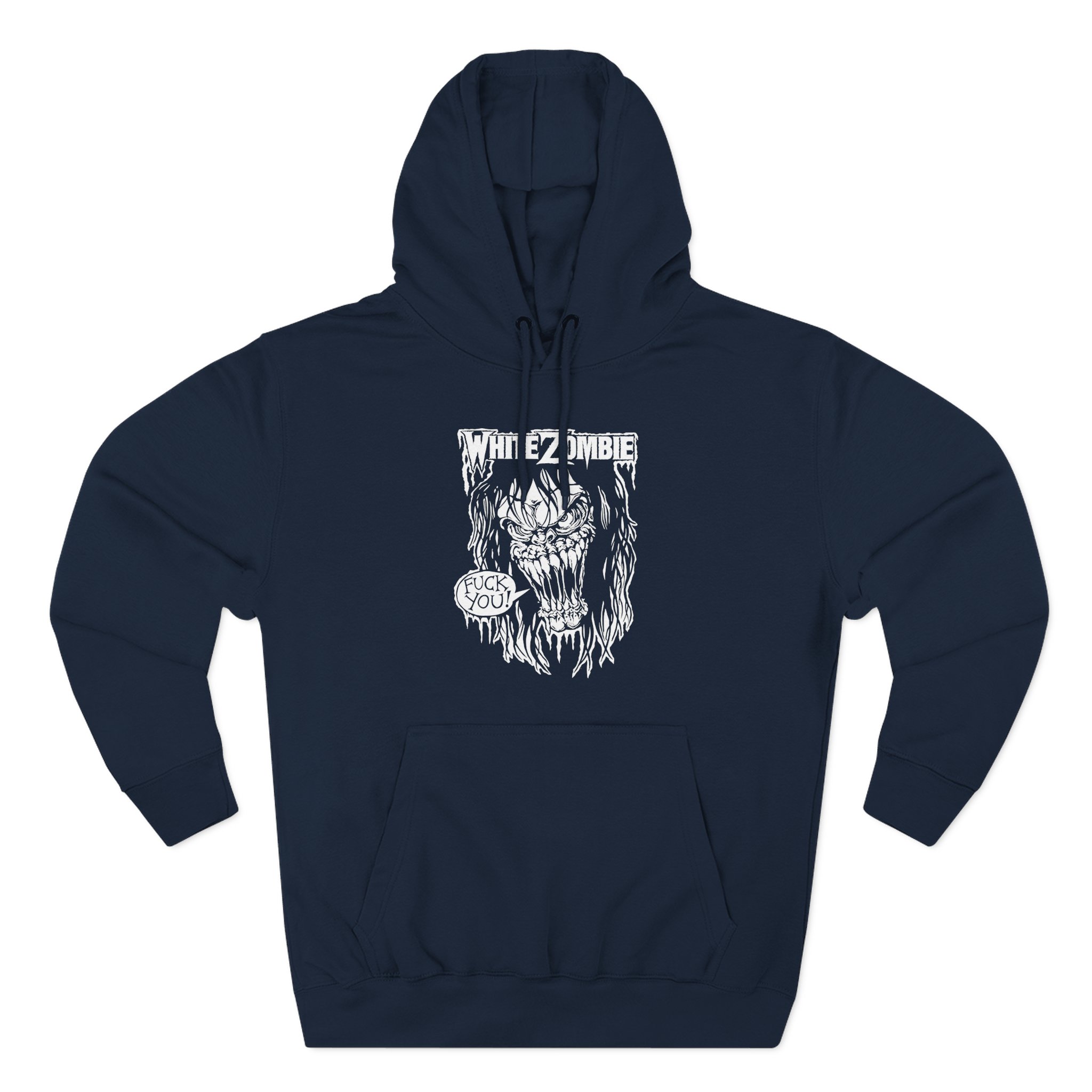 White Zombie F You Three-Panel Fleece Hoodie