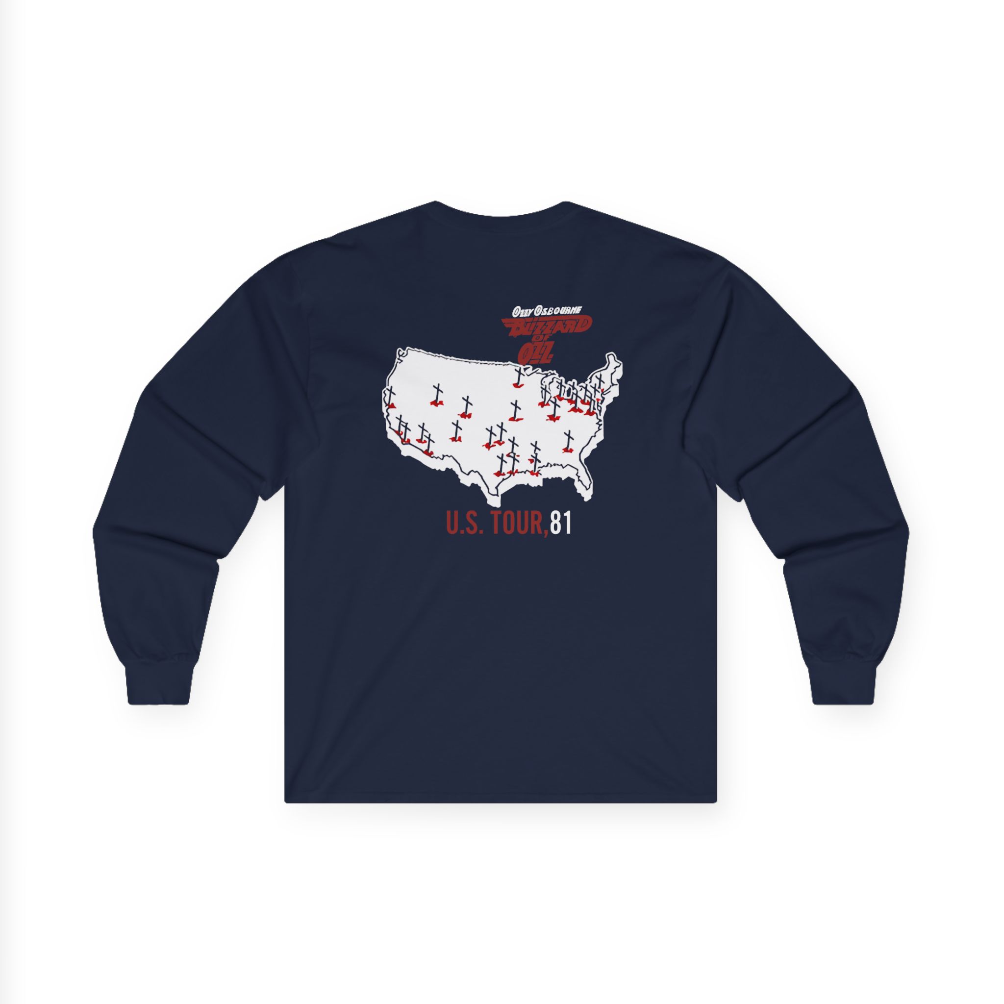 Ozzy Osbourne Blizzard of Ozz Vintage Tour Unisex Ultra Cotton Long Sleeve Tee