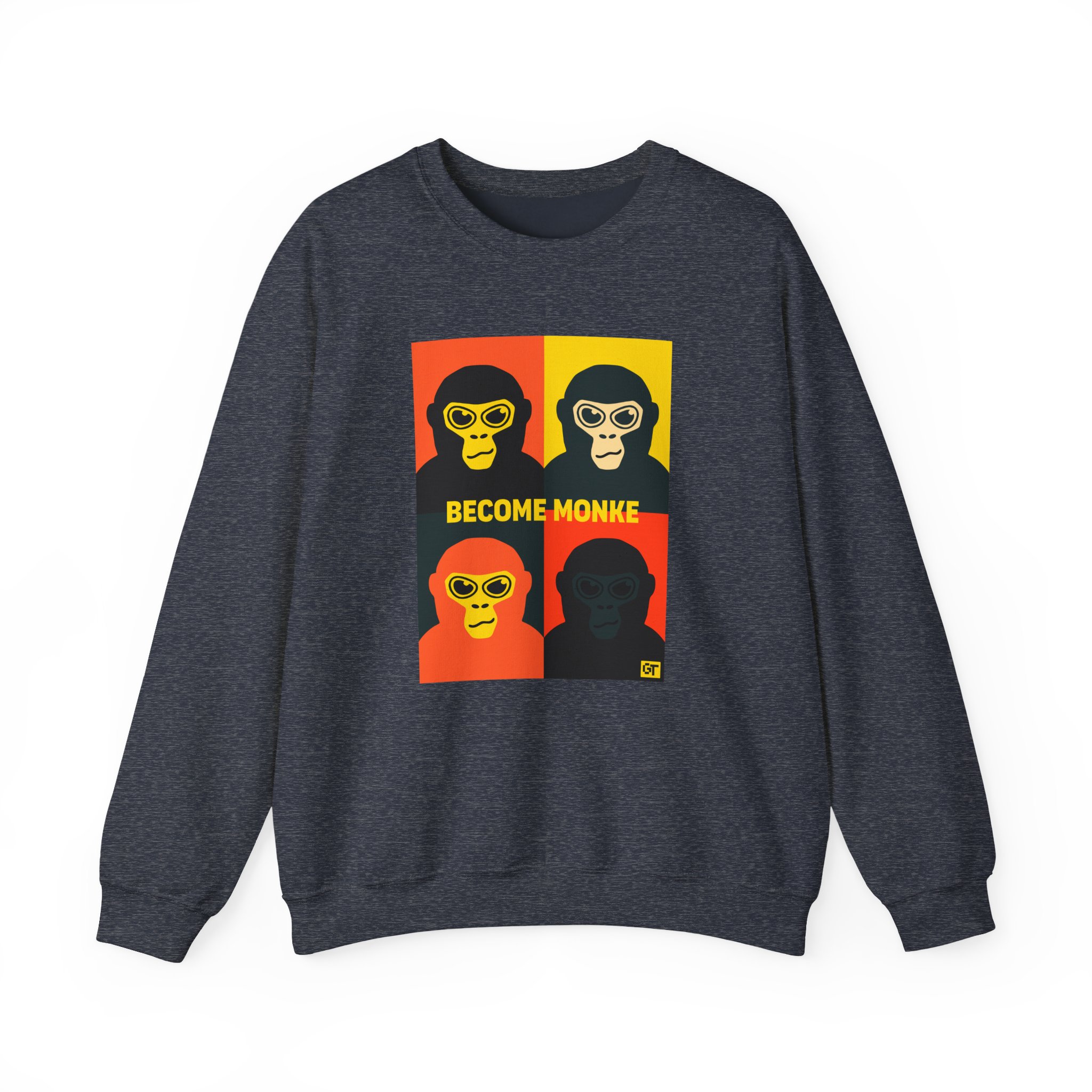 Gorilla Tag Become Monke Unisex Heavy Blendâ„¢ Crewneck Sweatshirt