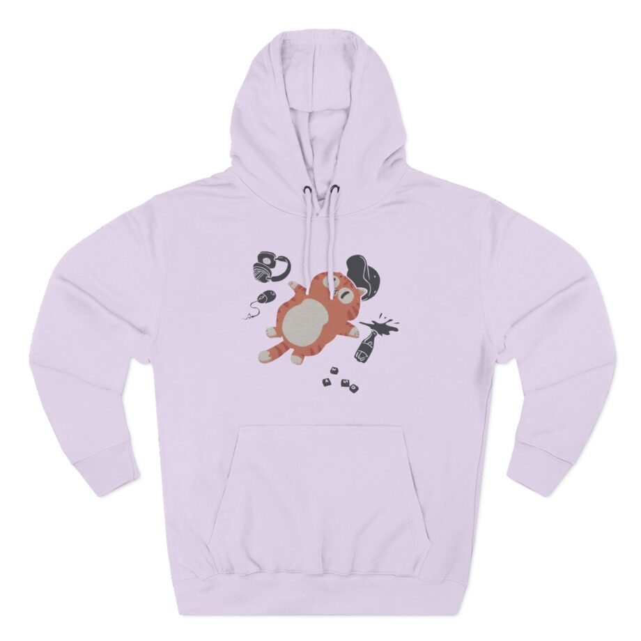 Lirik Gamed Out Cat Three-Panel Fleece Hoodie