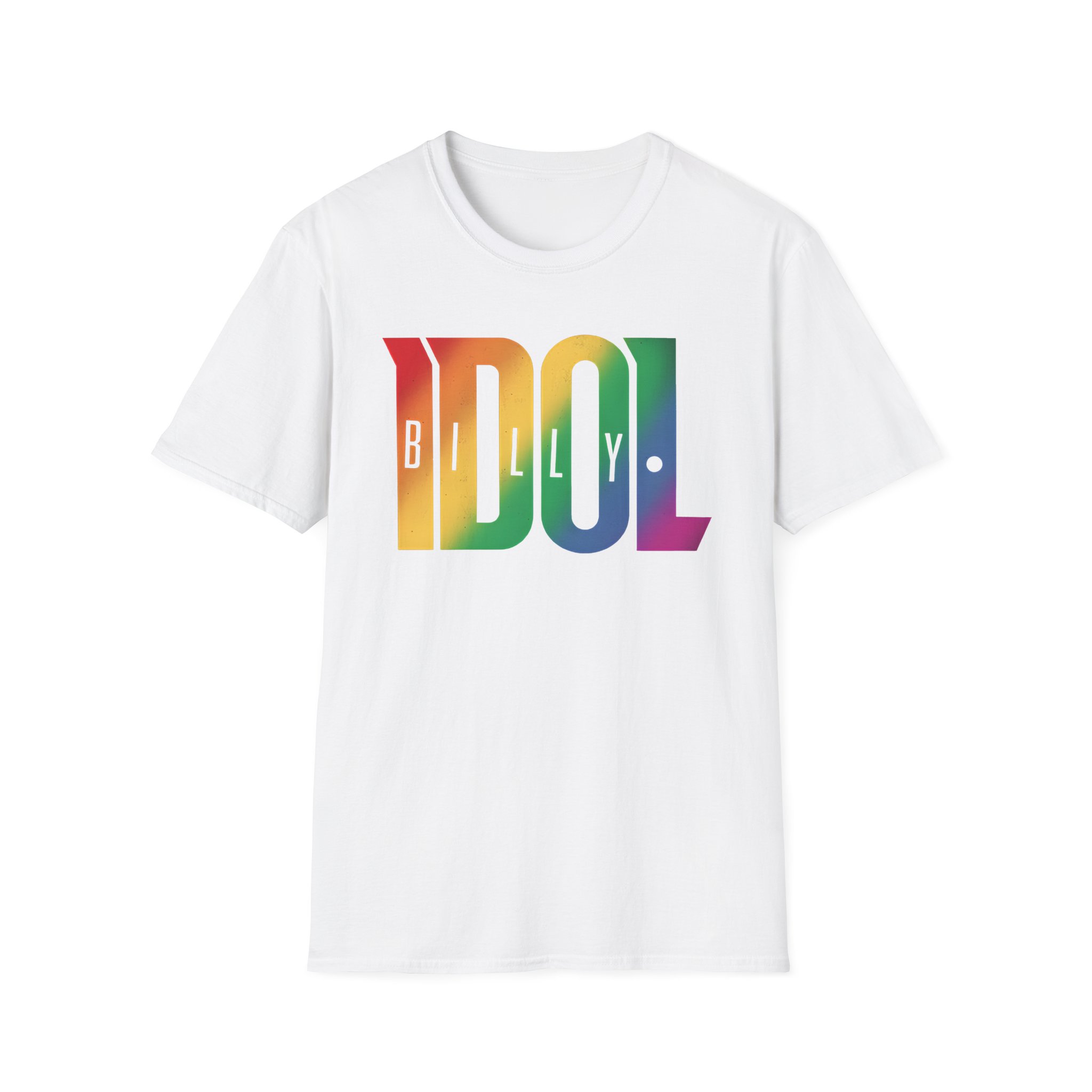 Billy Idol Black Rainbow Logo Unisex Softstyle T-Shirt