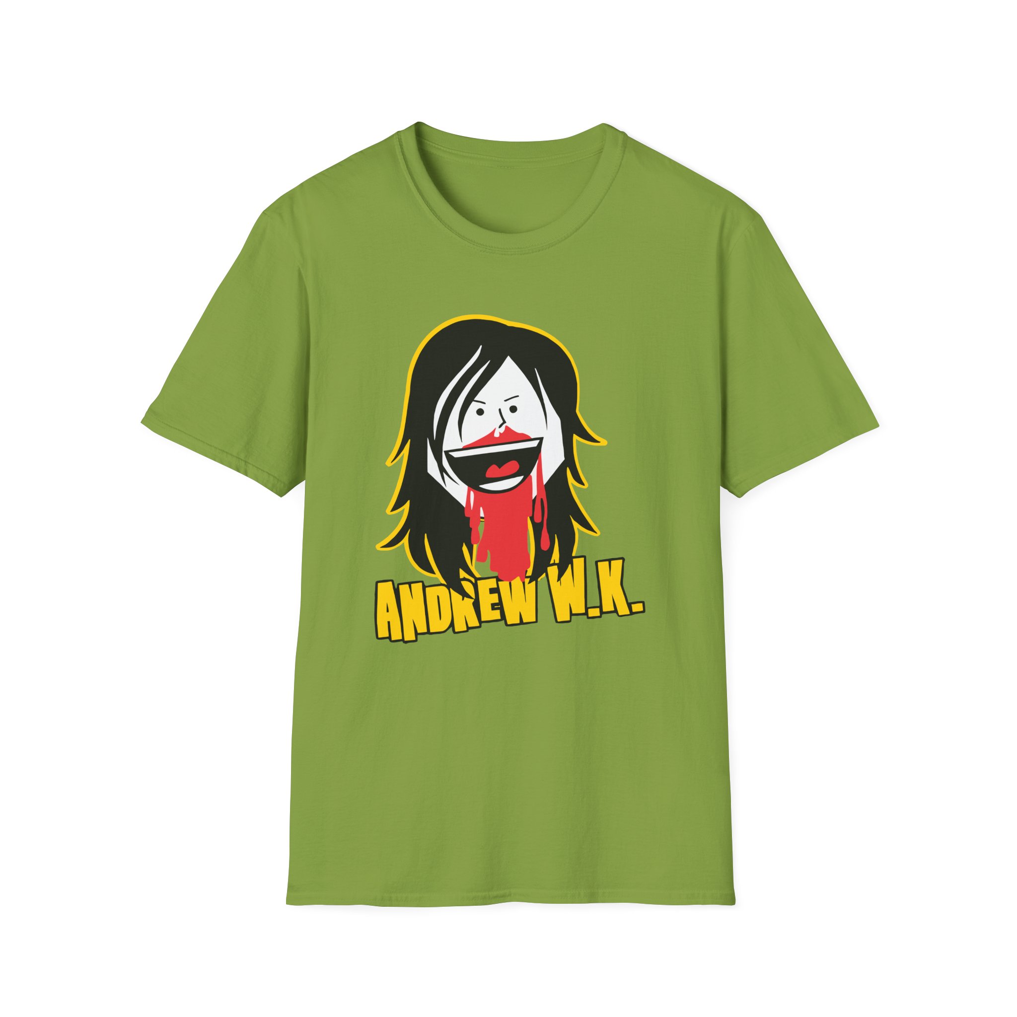 Andrew Wk Cartoon Bloody Nose Unisex Softstyle T-Shirt
