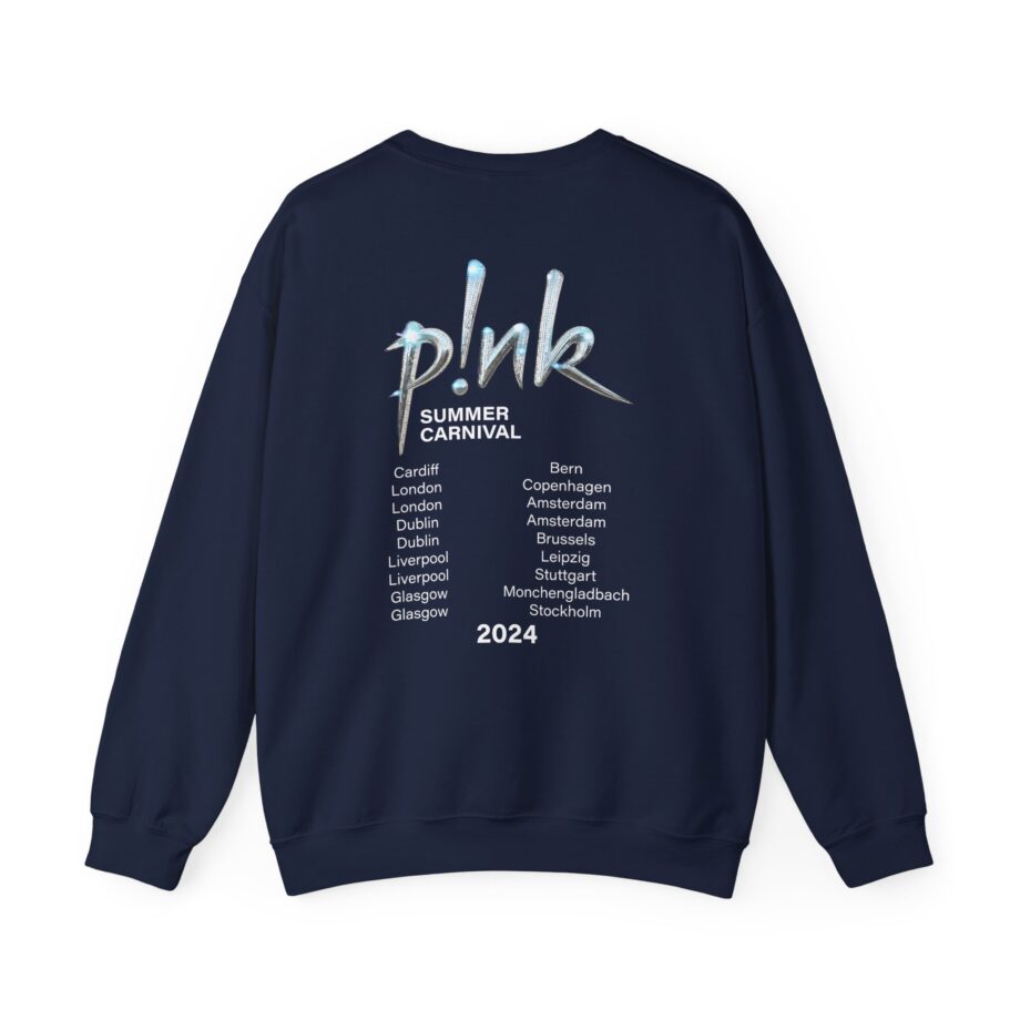 P!nk Split Tie Dye Unisex Heavy Blend™ Crewneck Sweatshirt