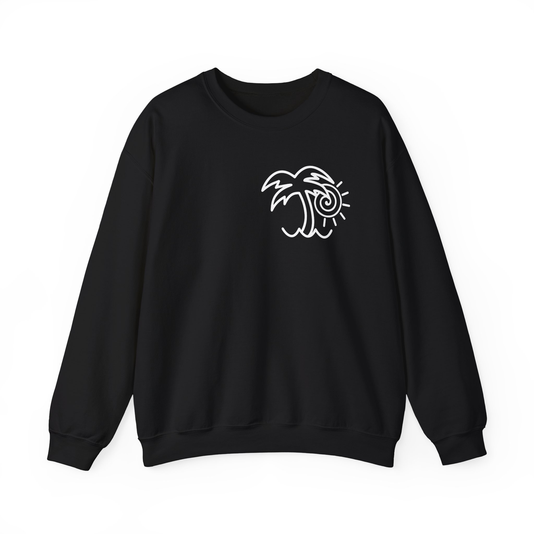 Chon Palm Tree Blue Dip Dye Unisex Heavy Blendâ„¢ Crewneck Sweatshirt