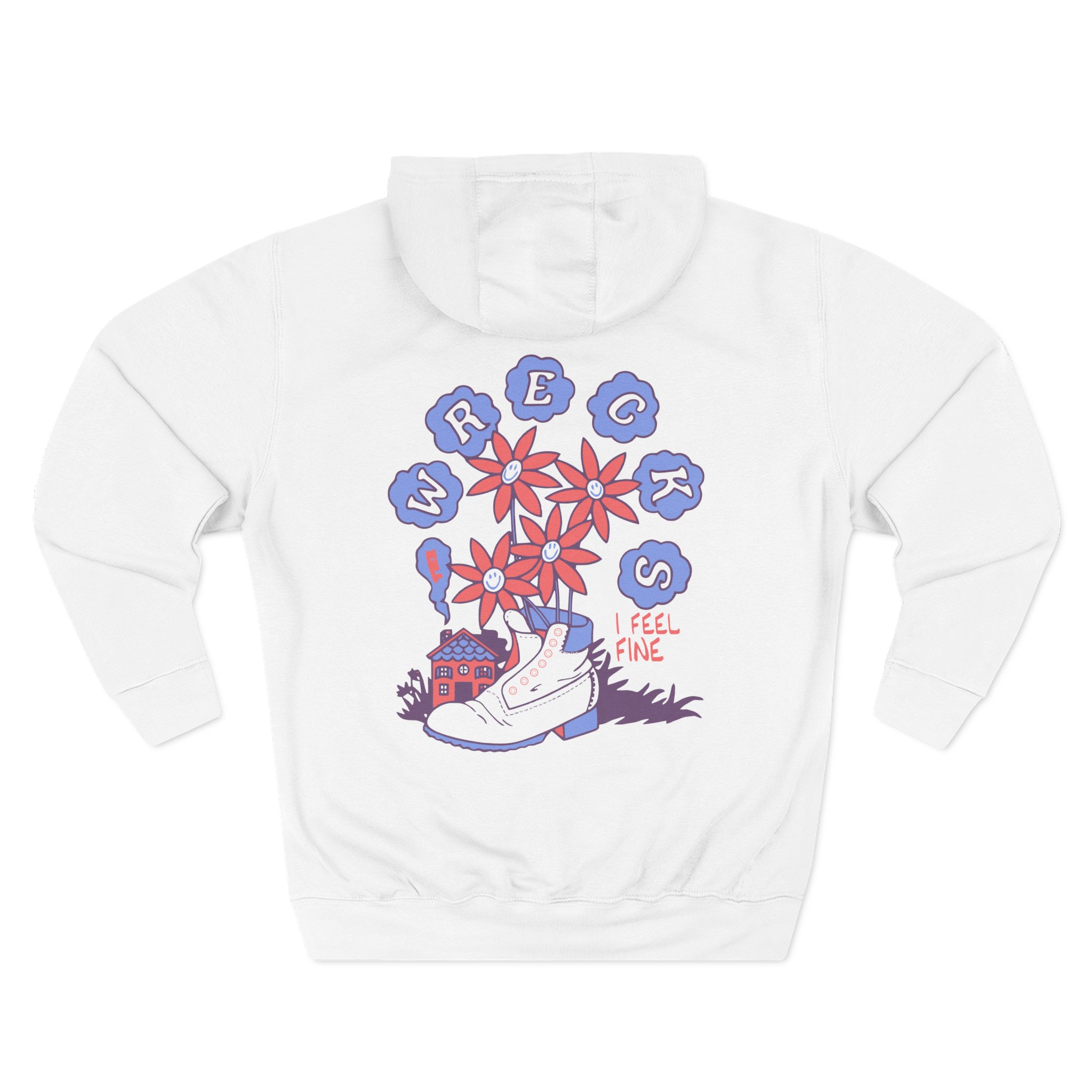 The Wrecks Floral Three-Panel Fleece Hoodie