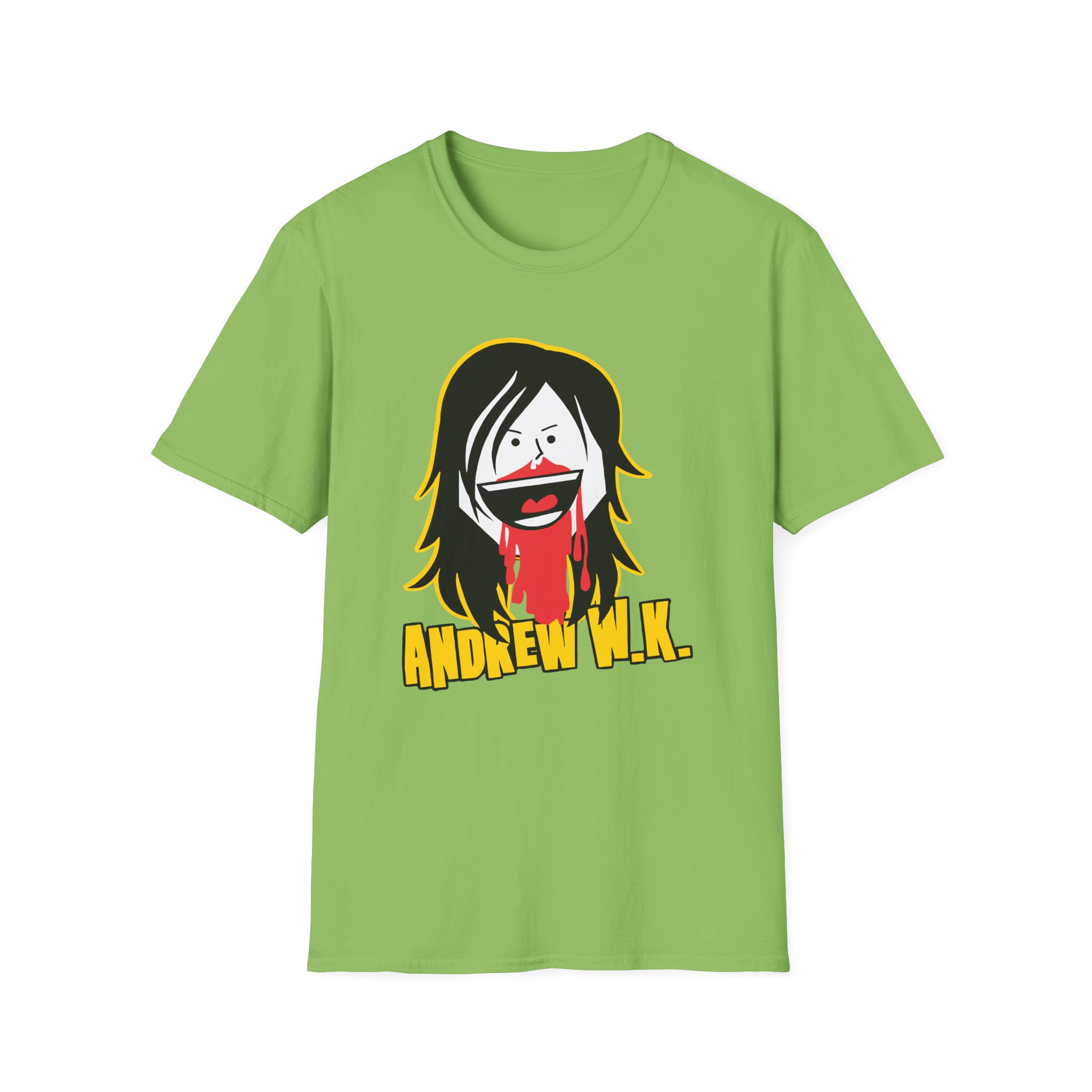 Andrew Wk Cartoon Bloody Nose Unisex Softstyle T-Shirt