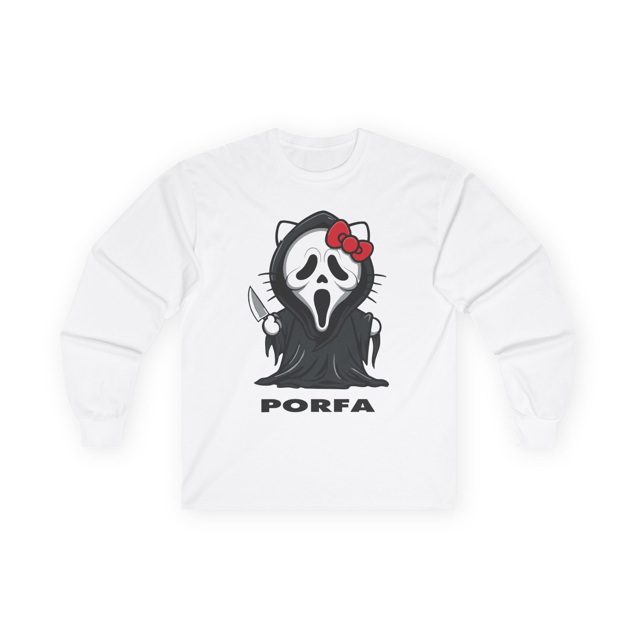 Porfa Scream Halloween Unisex Ultra Cotton Long Sleeve Tee