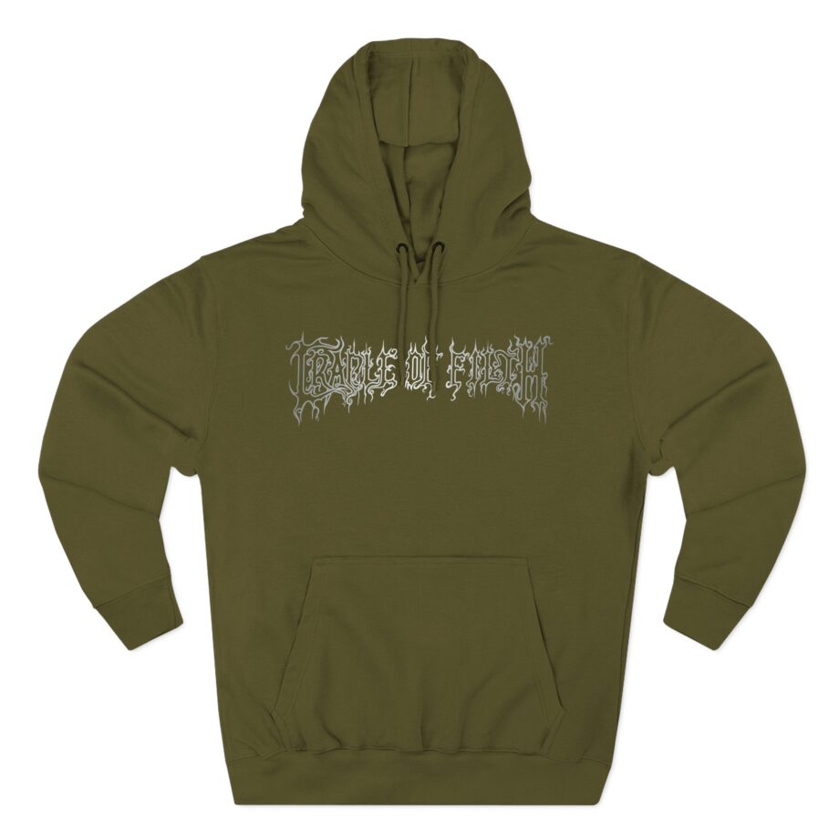 Cradle of Filth Silver Logo Three-Panel Fleece Hoodie