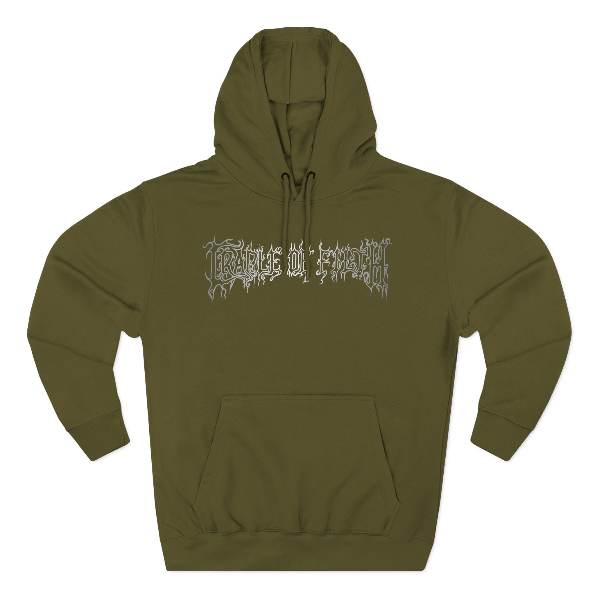 Cradle of Filth Silver Logo Three-Panel Fleece Hoodie