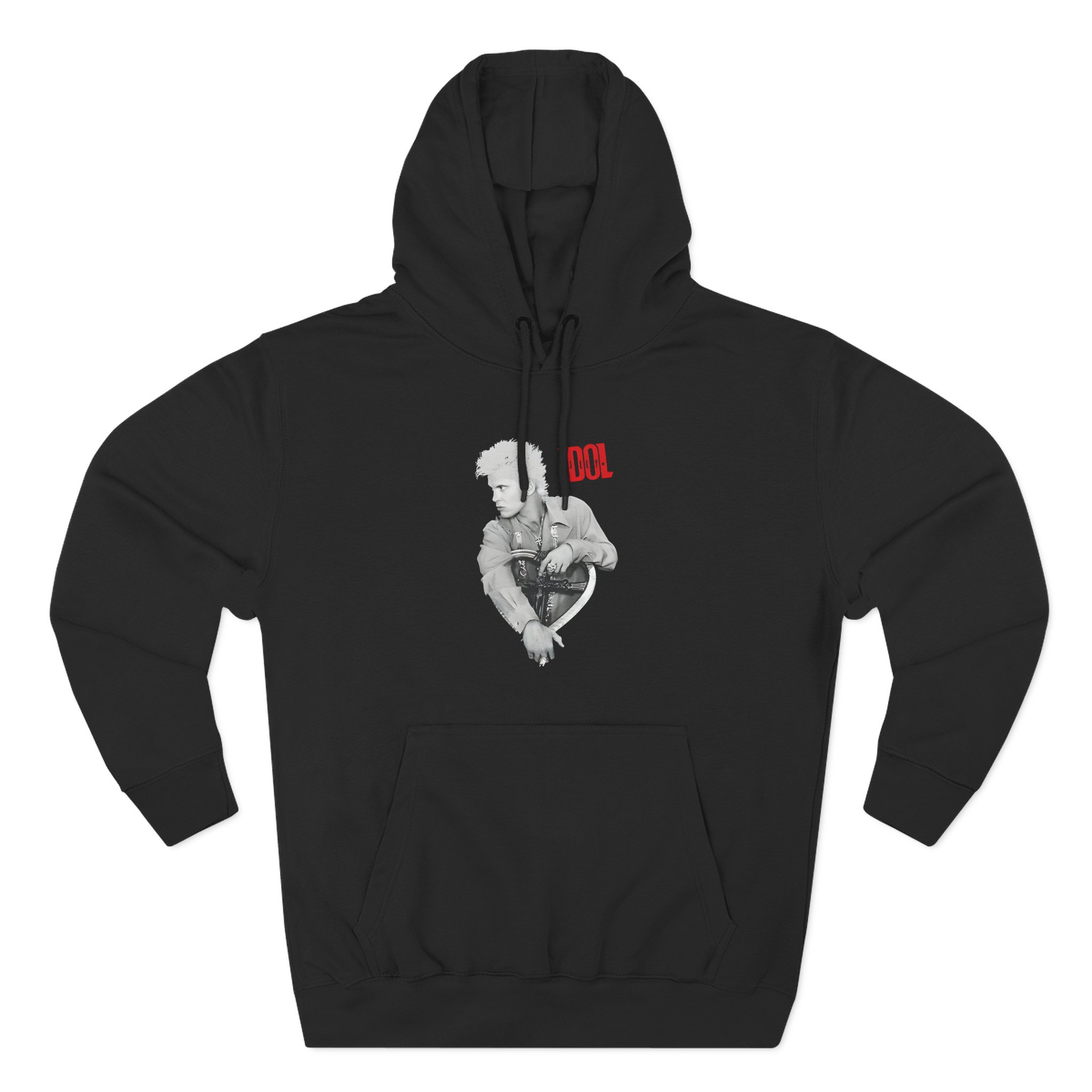 Billy Idol Heart Three-Panel Fleece Hoodie