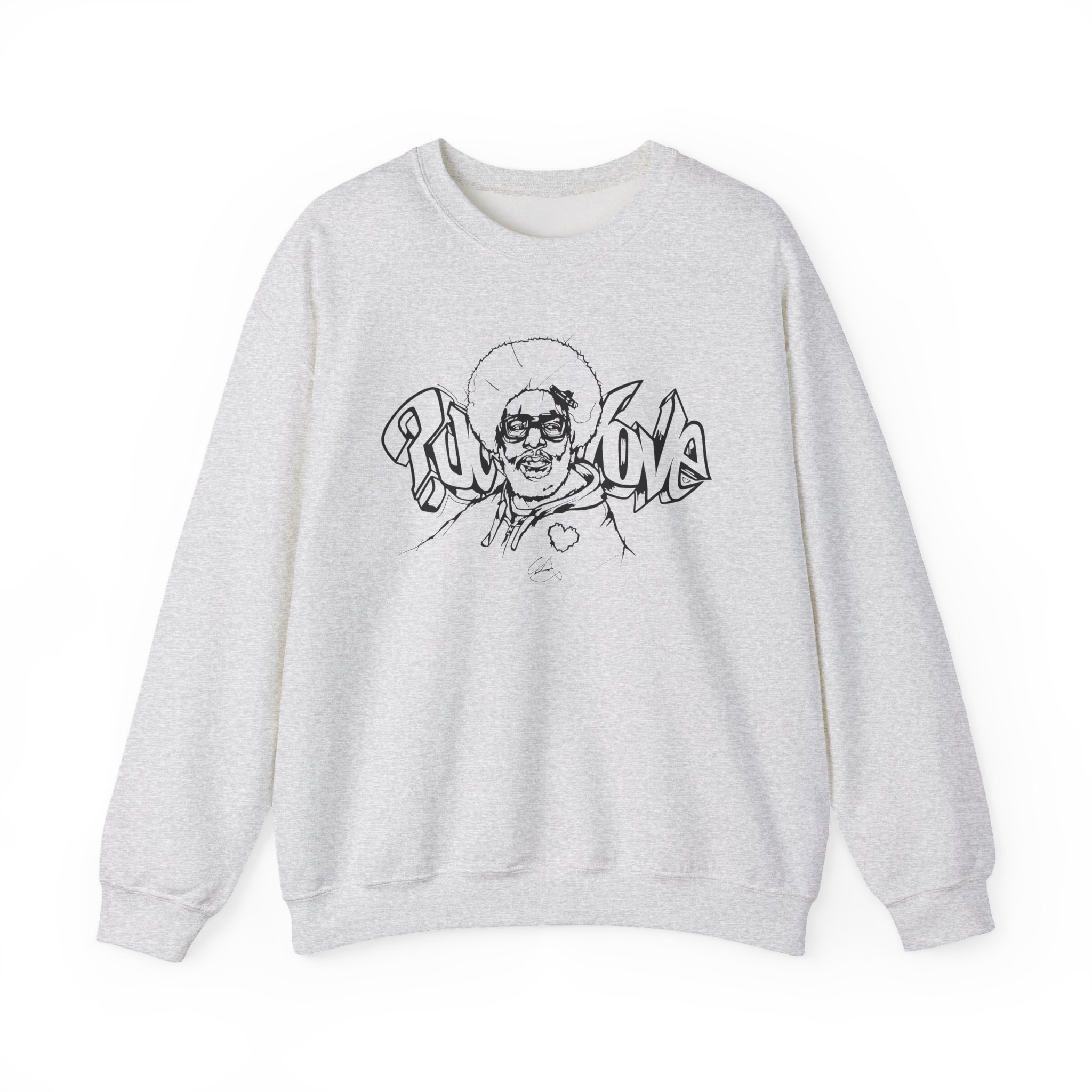 The Roots Questlove Sketch Unisex Heavy Blendâ„¢ Crewneck Sweatshirt