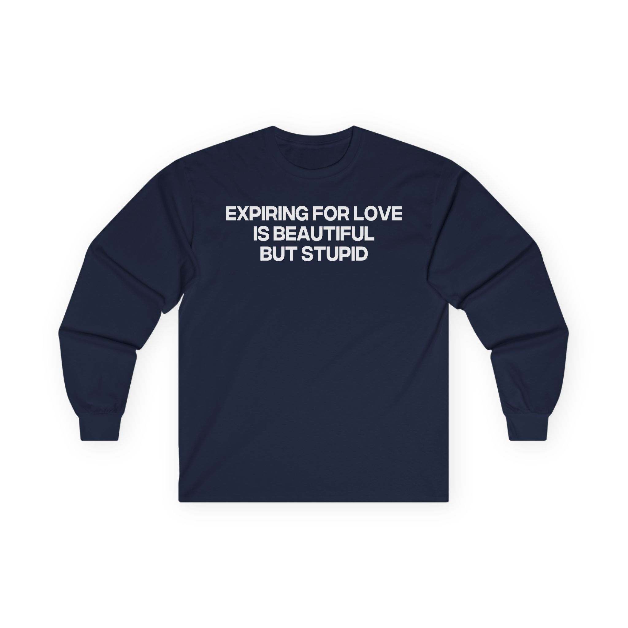 Jenny Holzer Expiring for Love is Beautiful but Stupid Unisex Ultra Cotton Long Sleeve Tee