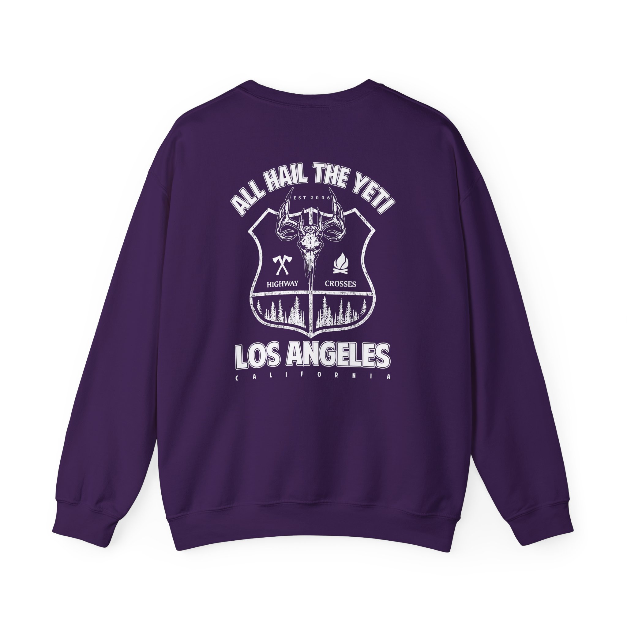 All Hail the Yeti Highway Crosses Unisex Heavy Blendâ„¢ Crewneck Sweatshirt