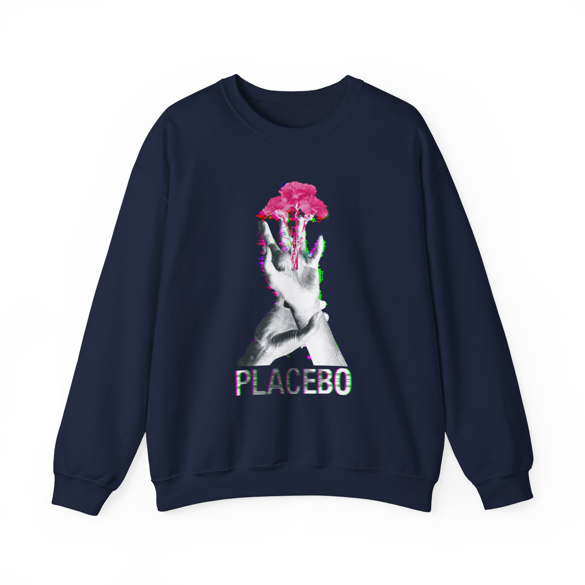 Placebo Flower Hand Unisex Heavy Blendâ„¢ Crewneck Sweatshirt
