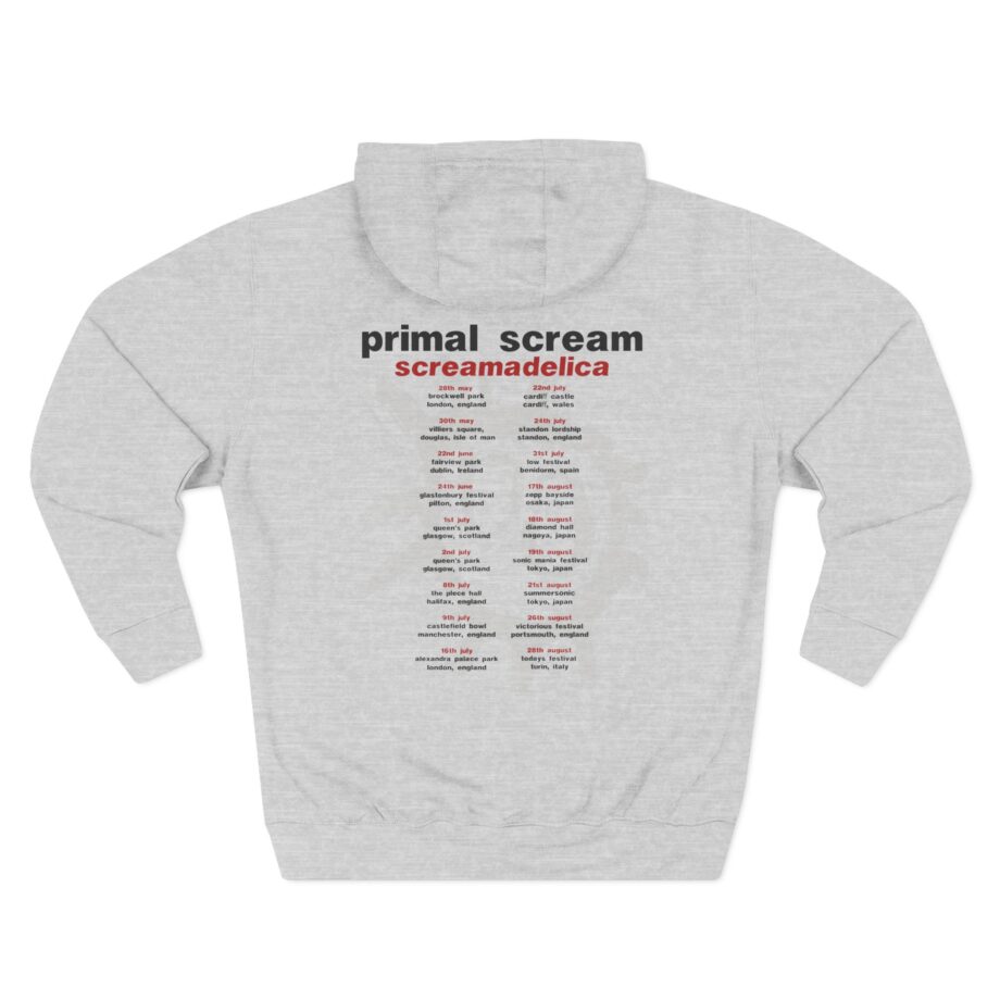 Primal Scream Screamadelica Tour Three-Panel Fleece Hoodie