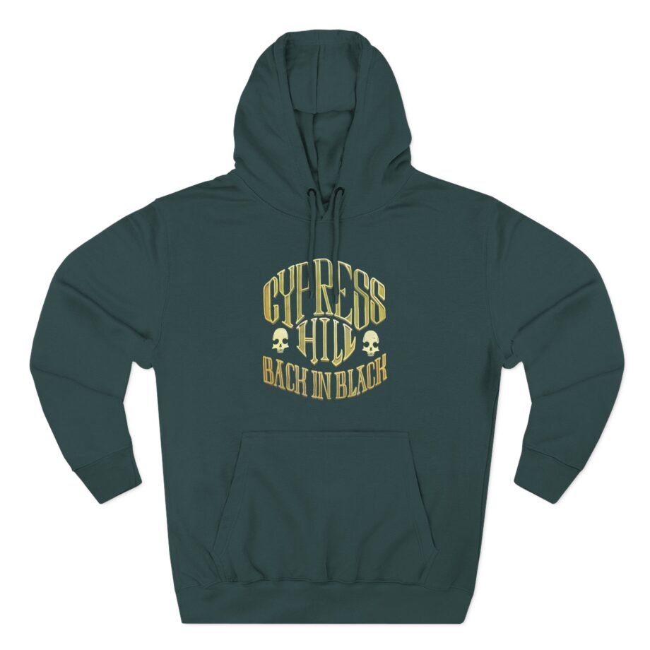 Cypress Hill Back In Black Three-Panel Fleece Hoodie