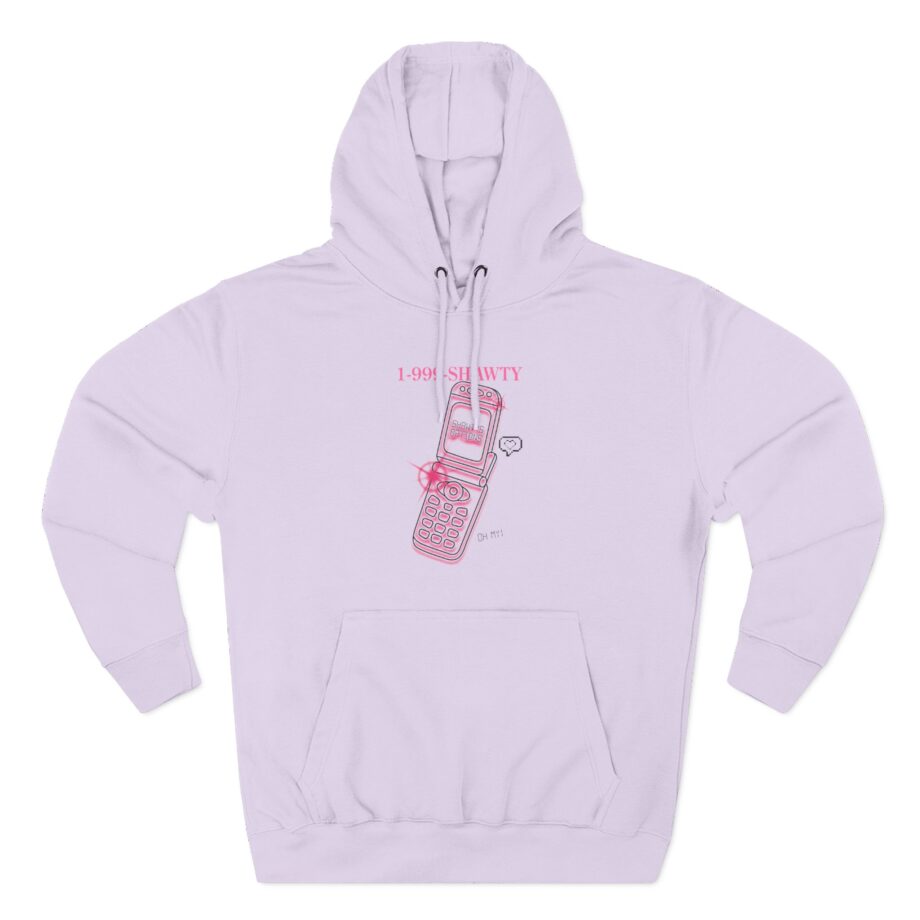 Shawty Bae Shawty Hotline Three-Panel Fleece Hoodie