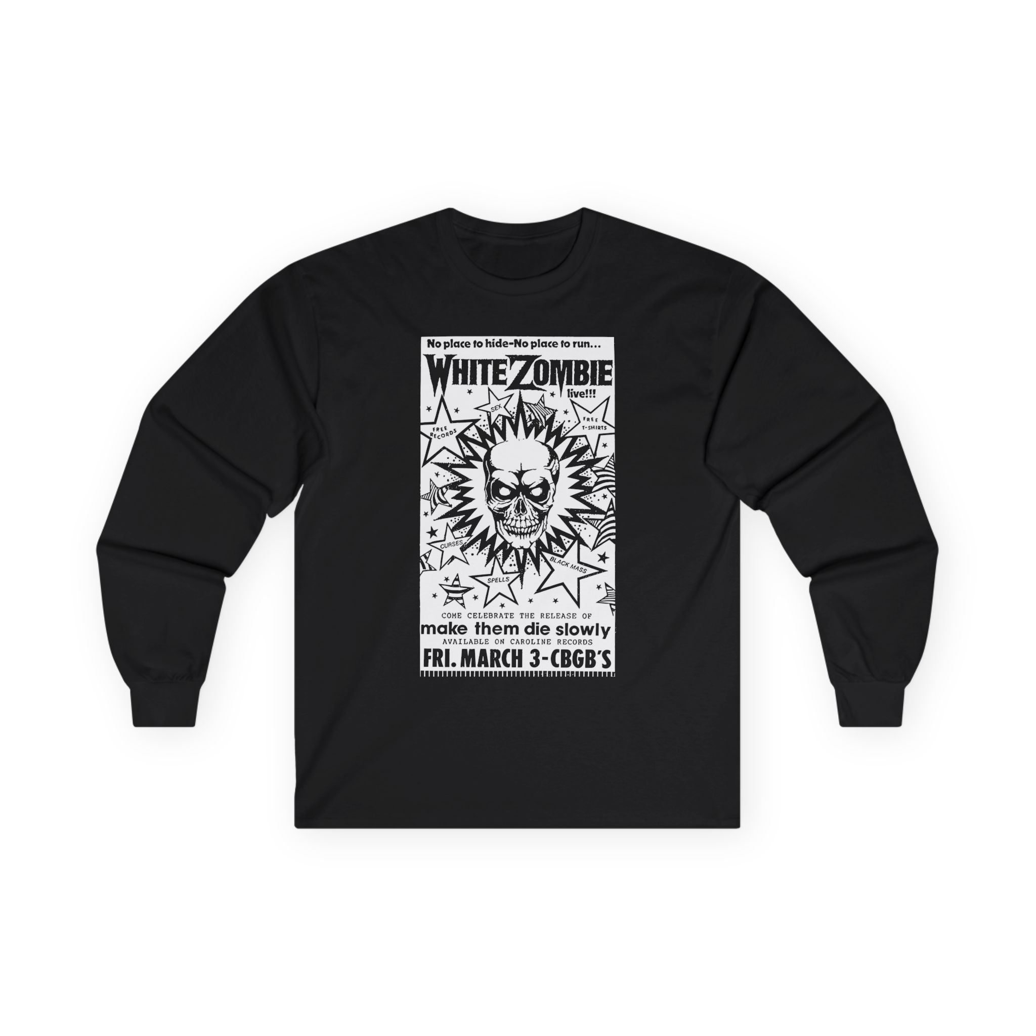 White Zombie Cbgb Poster Unisex Ultra Cotton Long Sleeve Tee